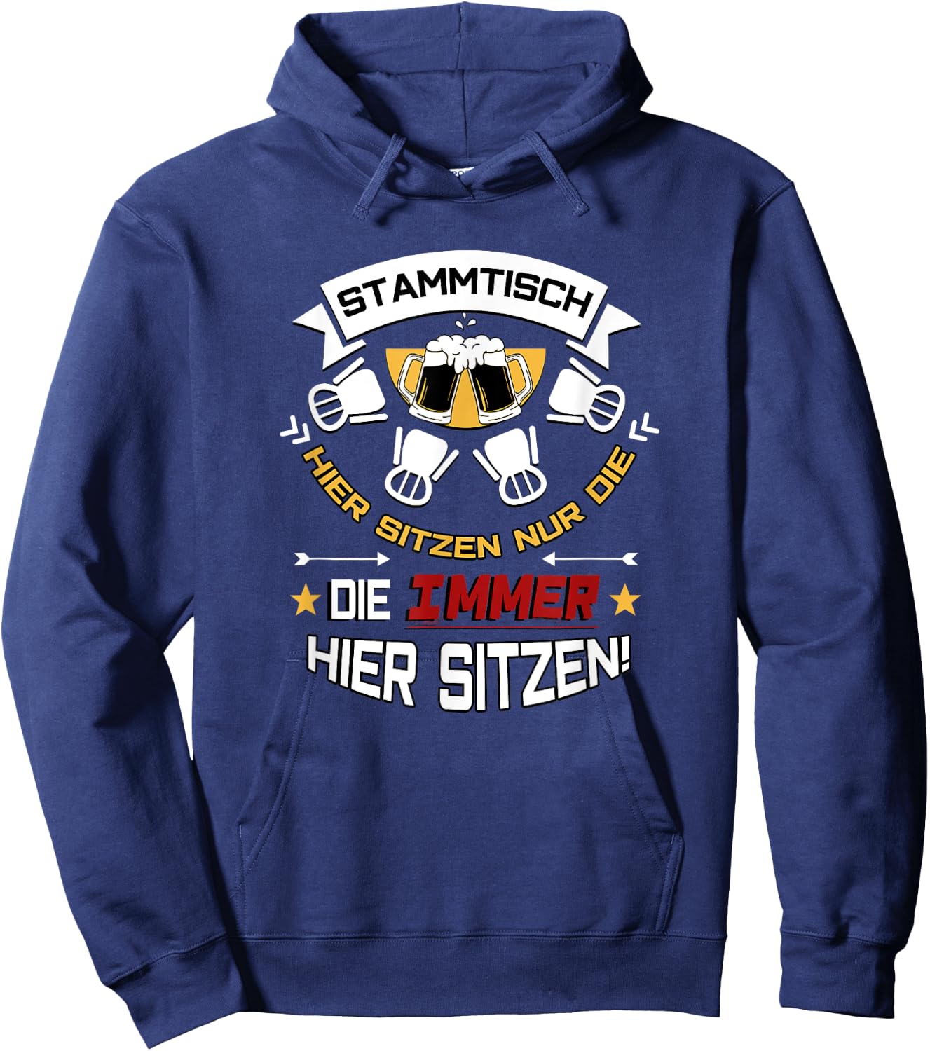 Stammtisch Beer Glasses Men & Women Beer Saying Hoodie - Hoodie | Navy