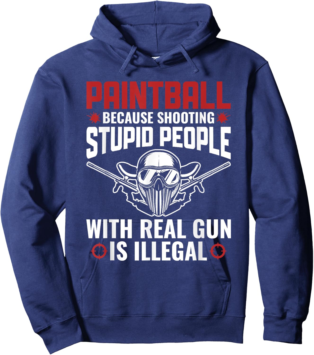 Funny Paintballer Paint Shooting Paintball Player Hoodie - Hoodie | Navy