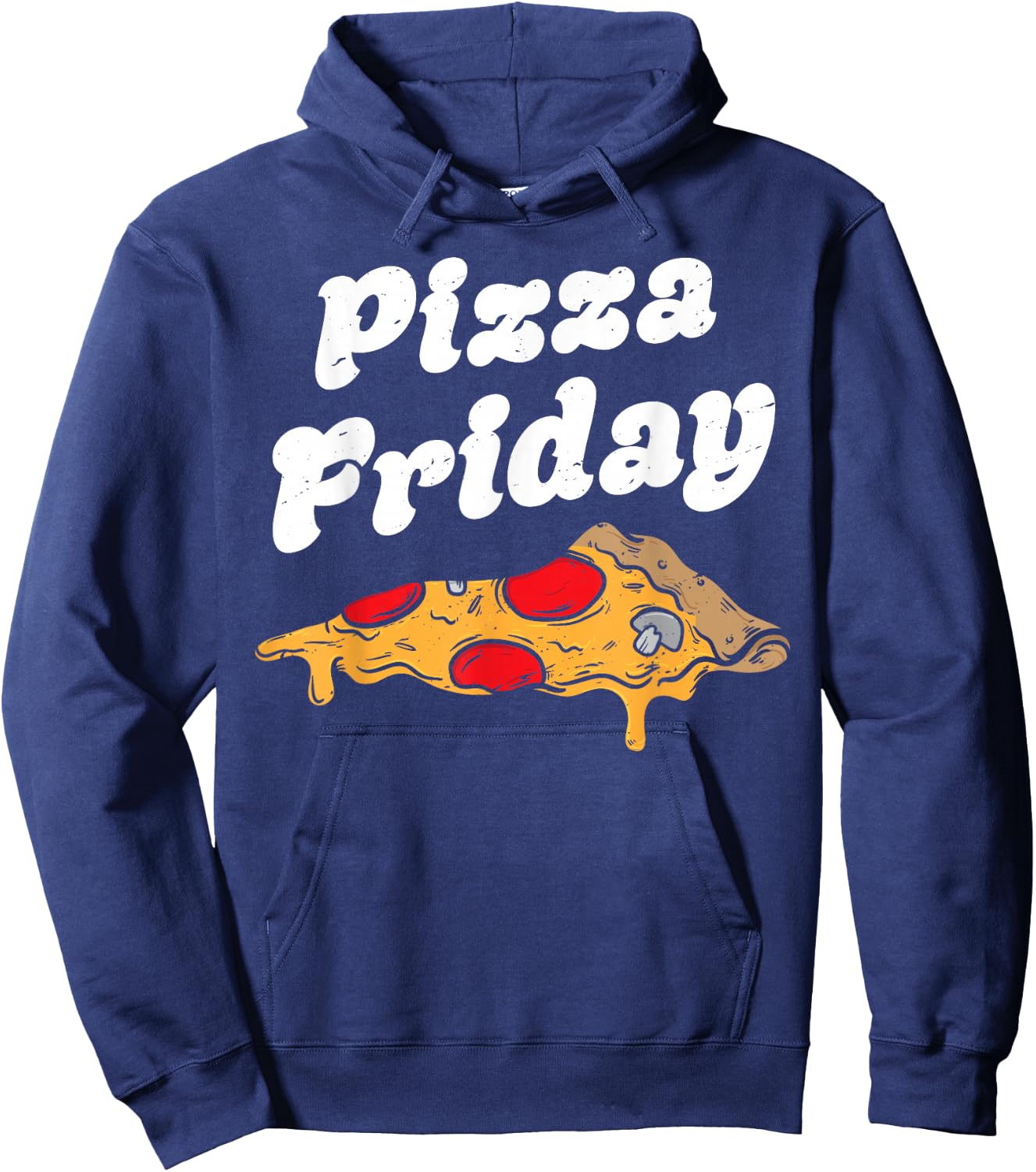 Pepperoni Pizza Friday Italian Food Lover Women Men Boys Hoodie - Hoodie | Navy