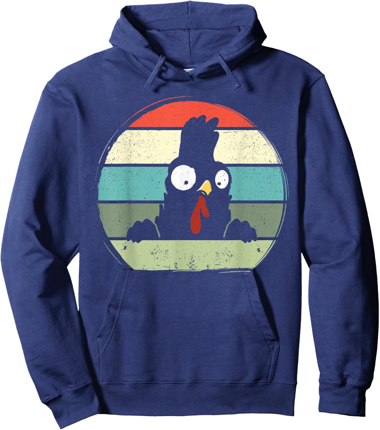Funny Chicken Farming Retro Chicken Farmer Girls Boys Men Hoodie - Hoodie | Navy
