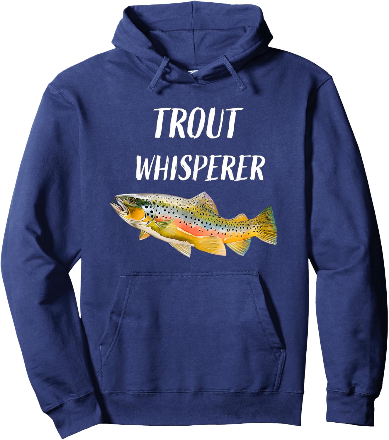 Trout Whisperer Fly Fishing Rainbow trout Hoodie - Hoodie | Navy