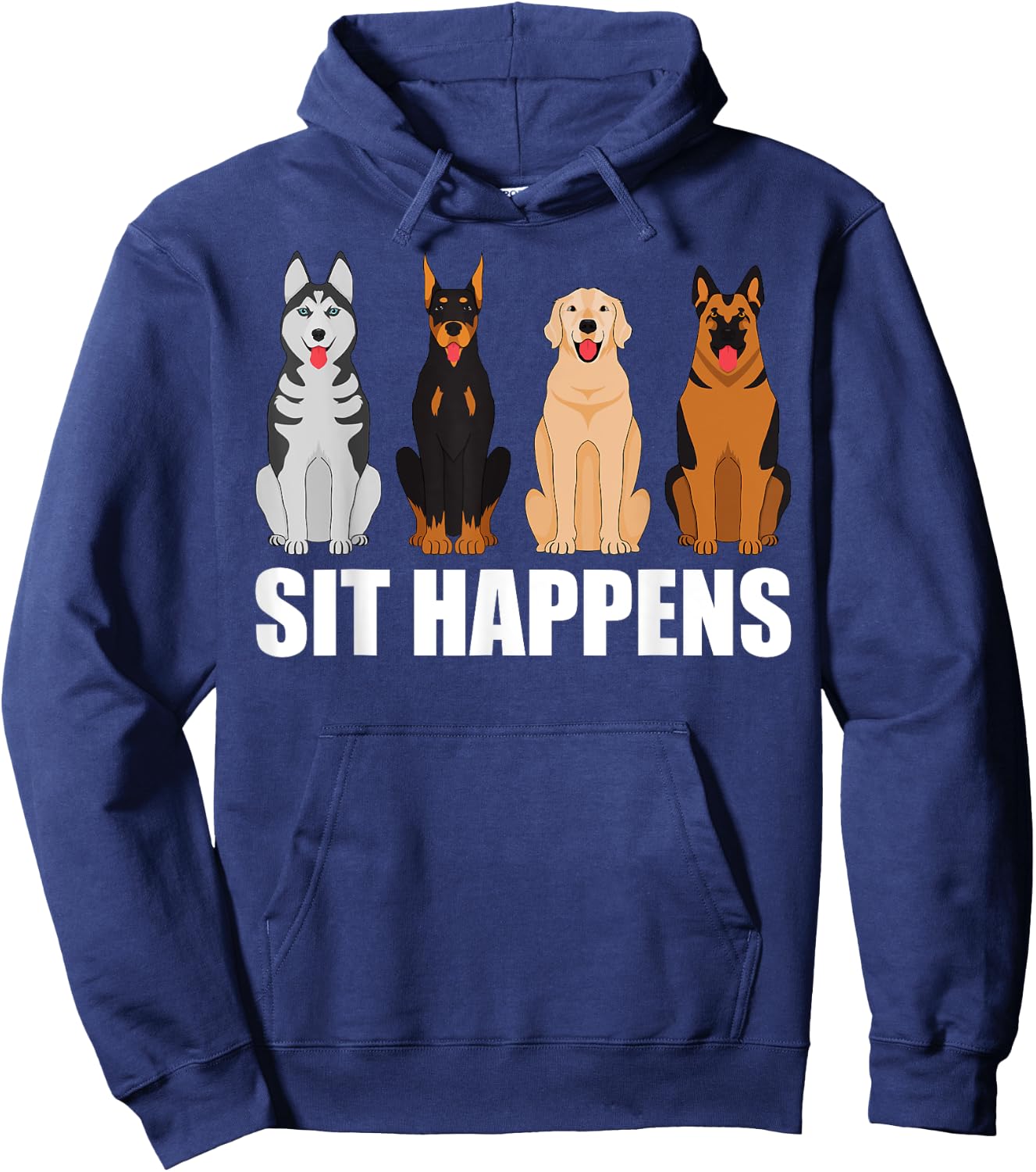 Funny Dog Training Art Women Dog Lover Puppy Pet Hoodie - Hoodie | Navy