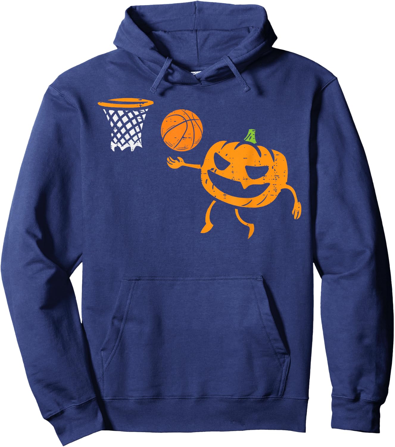 Pumpkin Basketball Halloween Costume Sport Men Boys Kids Hoodie - Hoodie | Navy