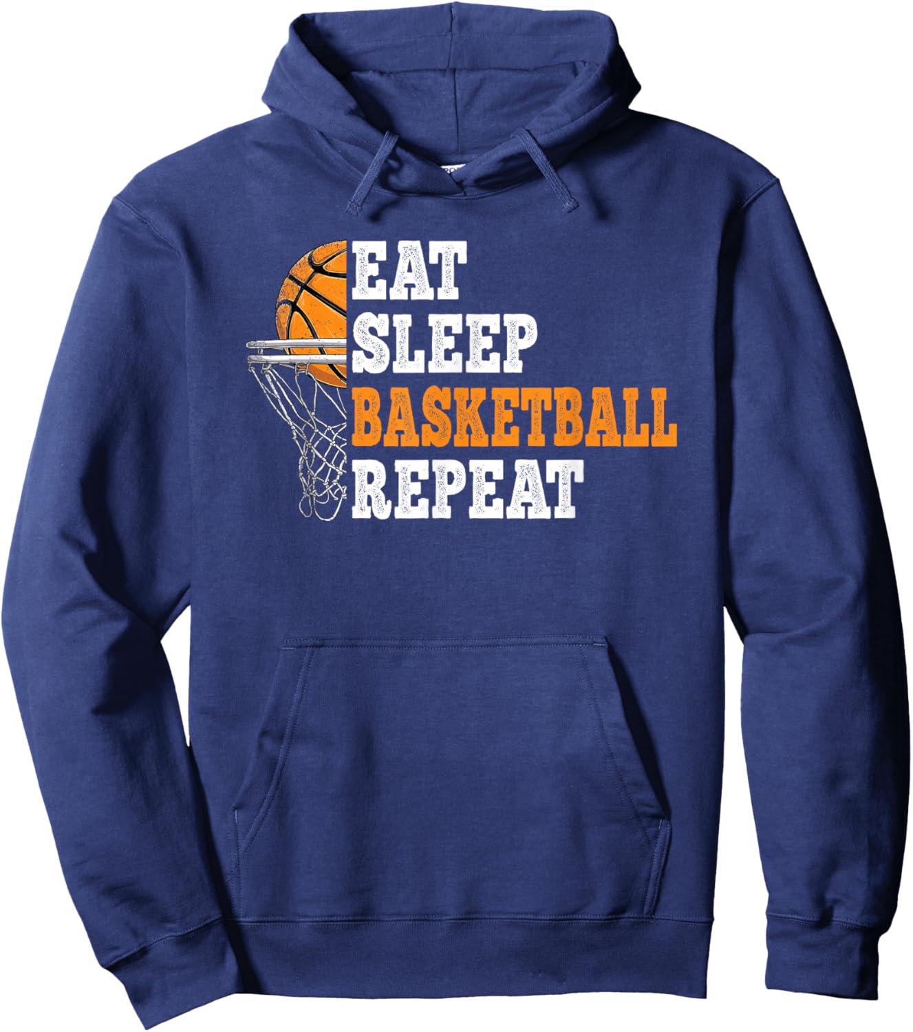 Eat Sleep Basketball Repeat Basketball Player Men Boys Kids Hoodie - Hoodie | Navy