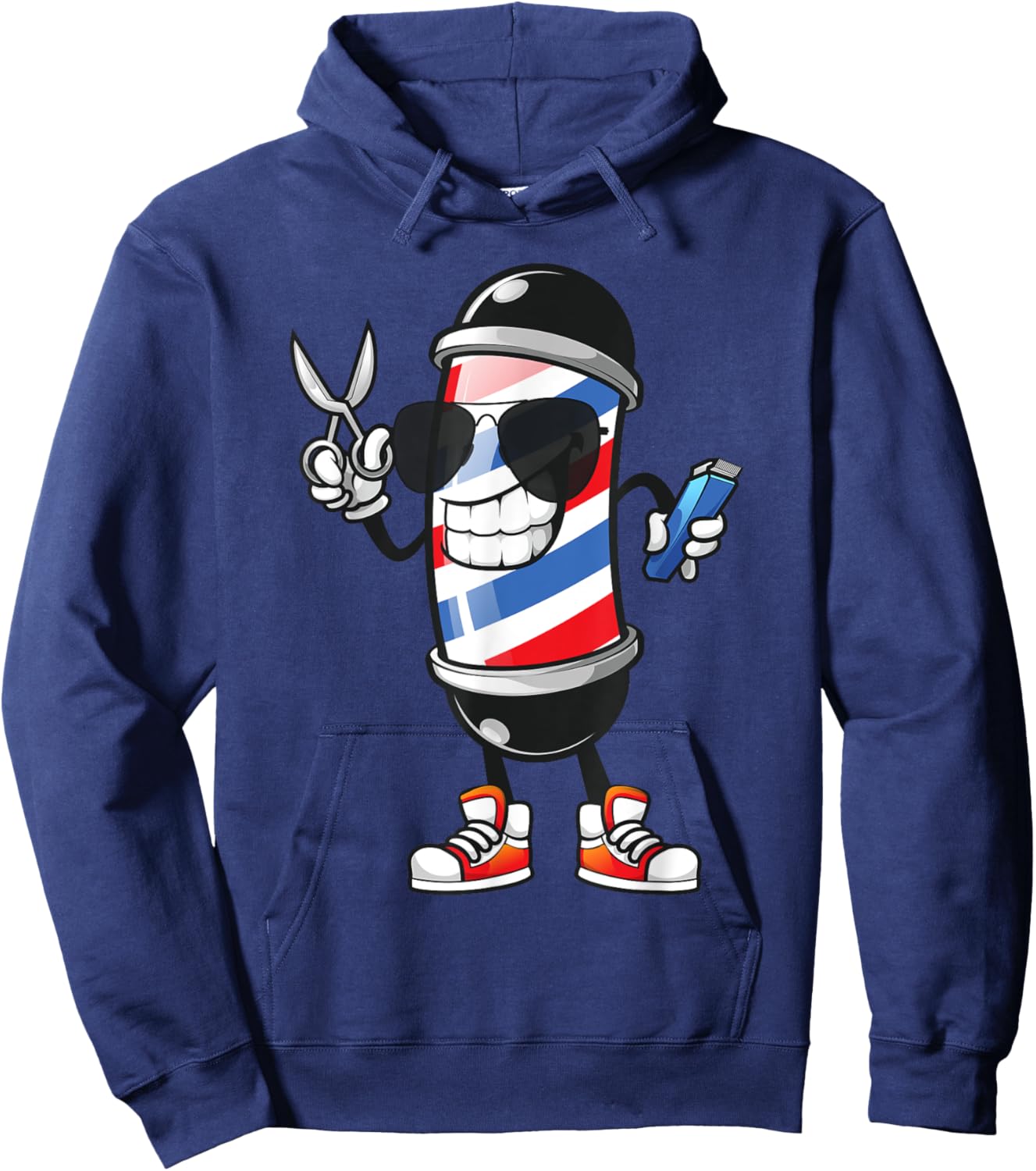 Cute Barber Pole Women Barbershop Haircut Barber Hoodie - Hoodie | Navy