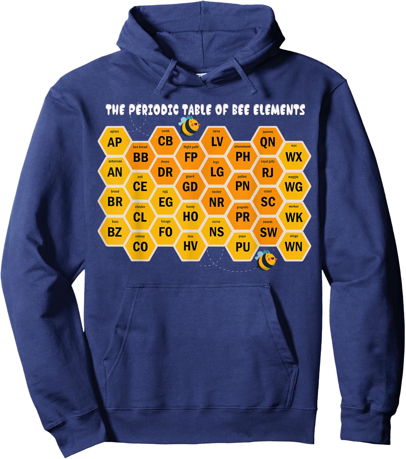 Beekeeper Periodic Table Beekeeping Bee Apiary Honey Lover Hoodie - Hoodie | Navy