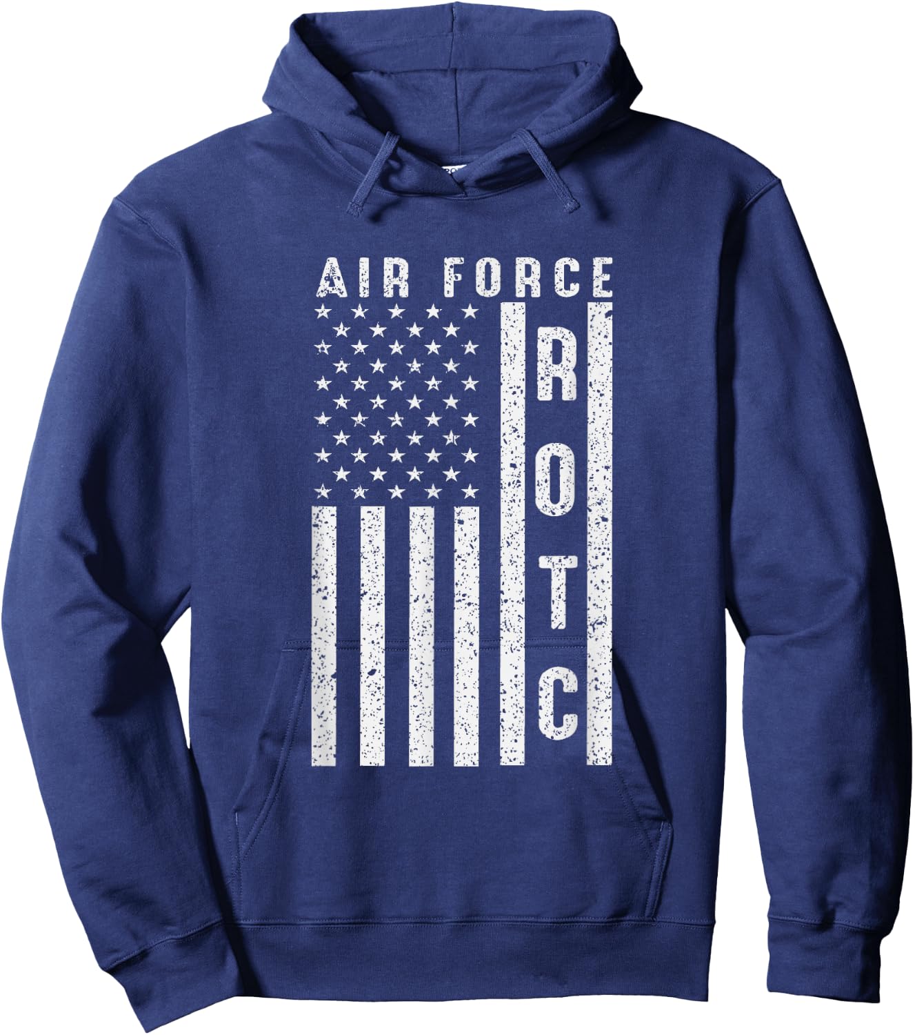 Air Force ROTC USAF ROTC USA Flag Distressed Hoodie - Hoodie | Navy