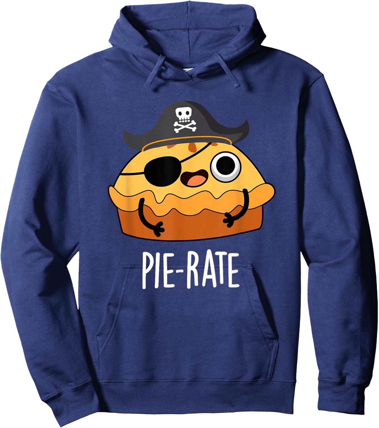Pie-rate Funny Pie Pun Hoodie - Hoodie | Navy