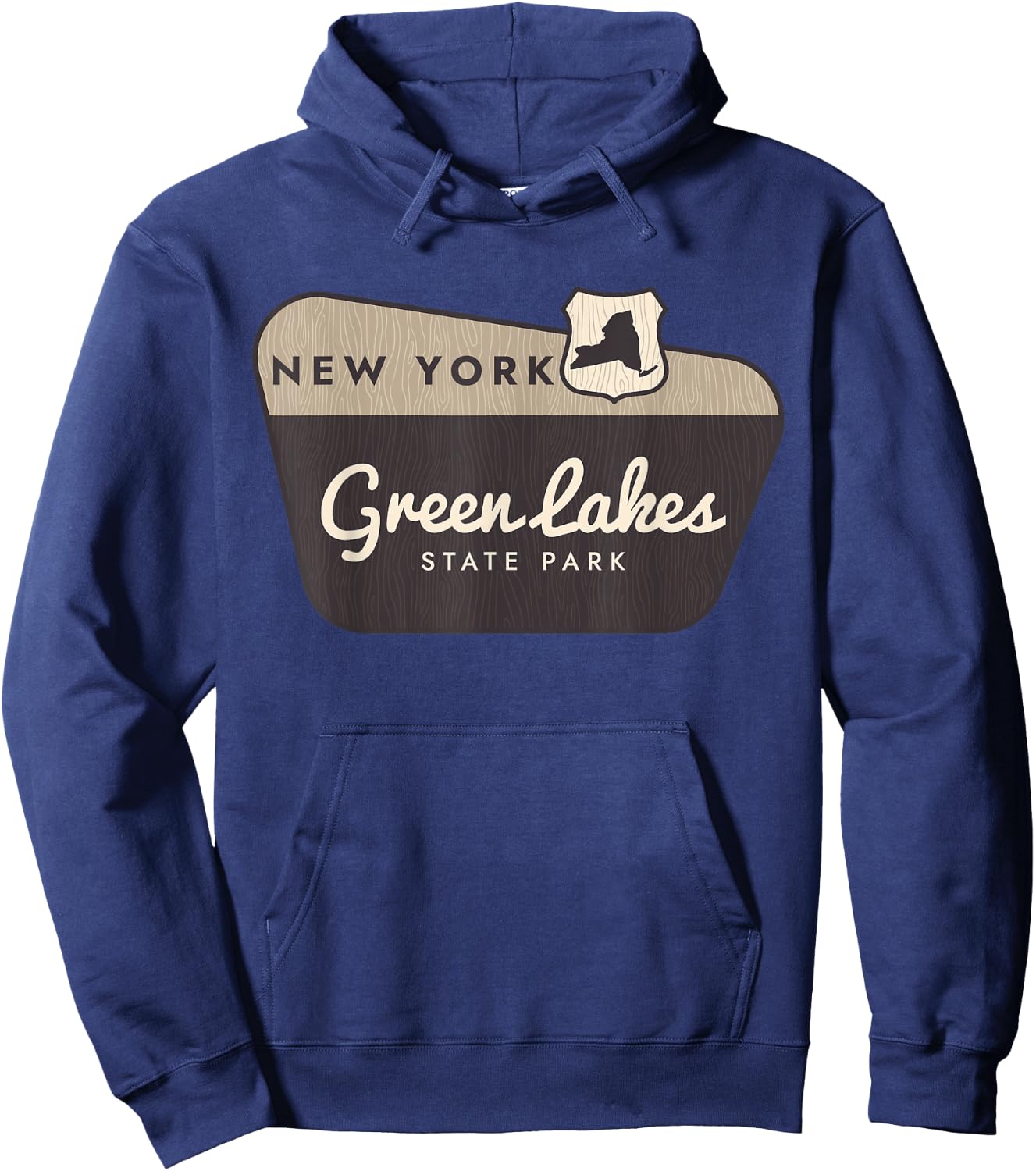 Green Lakes State Park New York Welcome Sign Vacation Hoodie - Hoodie | Navy
