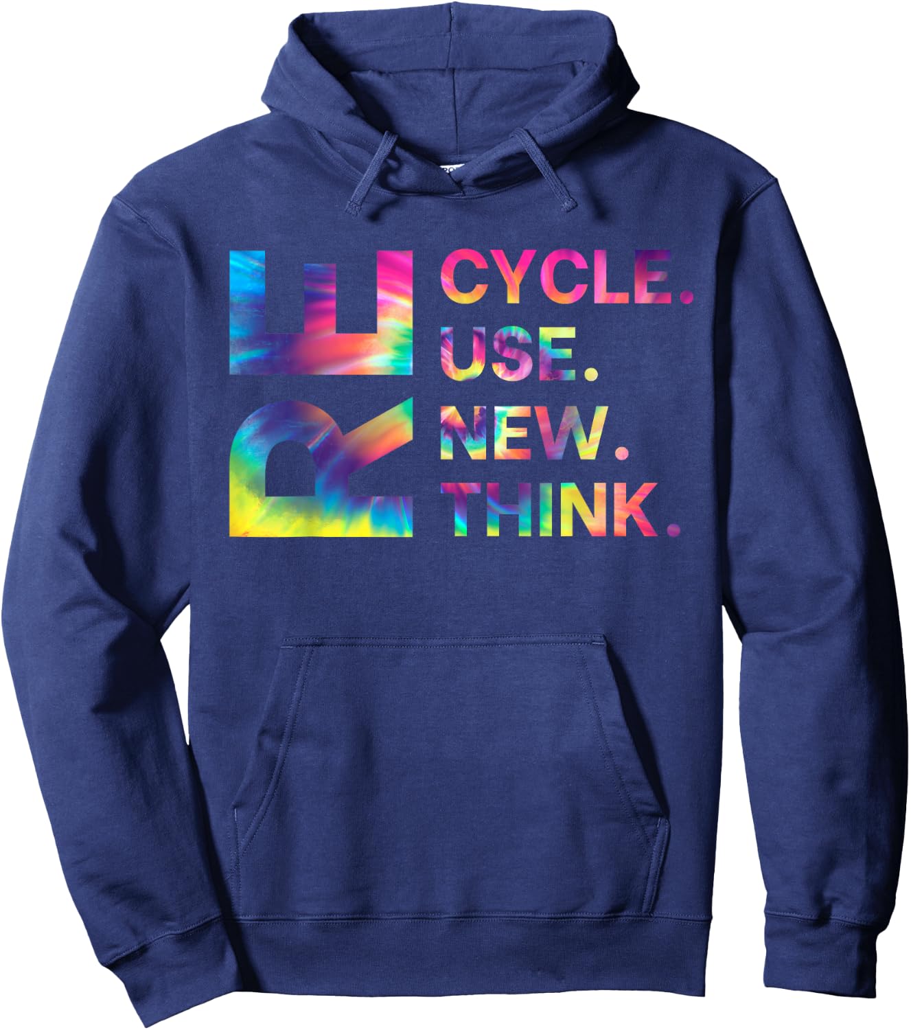 Recycle Reuse Renew Rethink Earth Day Environmental Activism Hoodie - Hoodie | Navy
