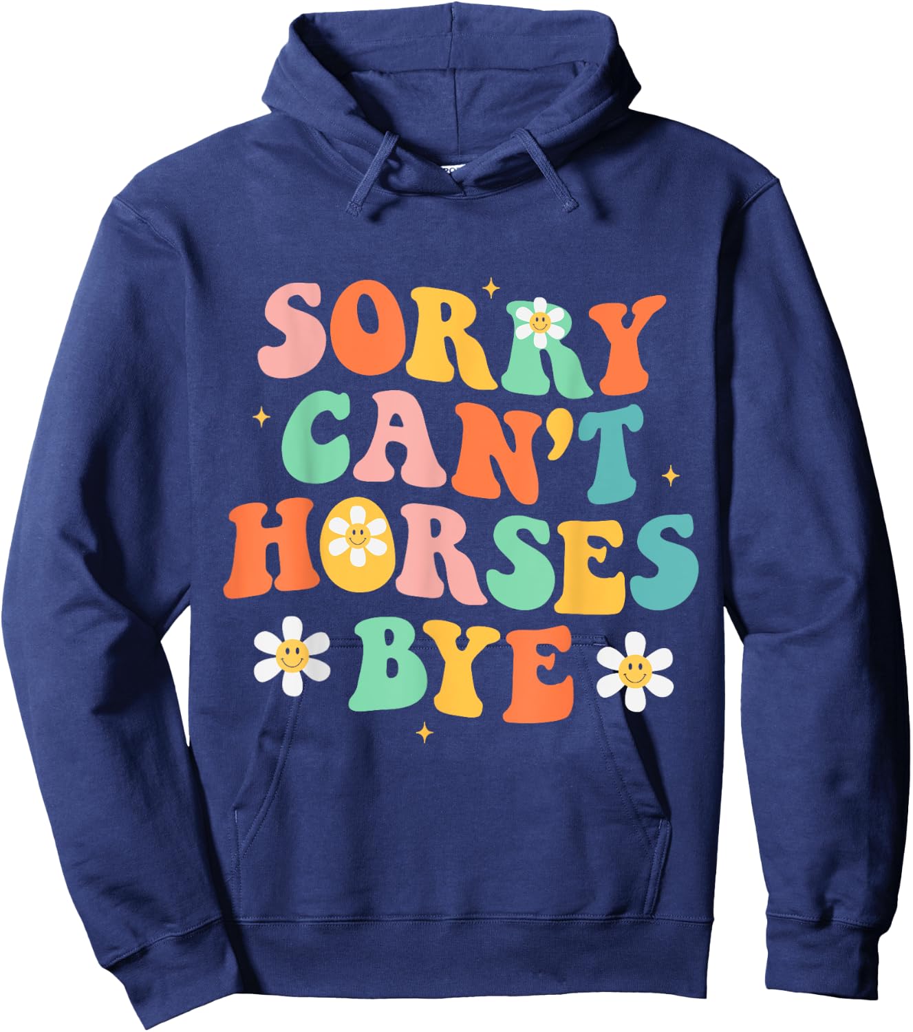Funny Horse Shirt Women Boys or Girls Hoodie - Hoodie | Navy