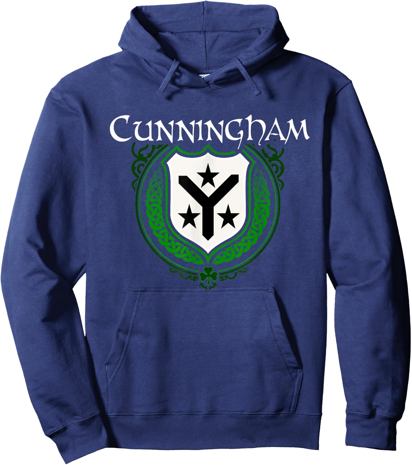 Cunningham Surname Irish Clan Tartan Badge Ireland Hoodie - Hoodie | Navy