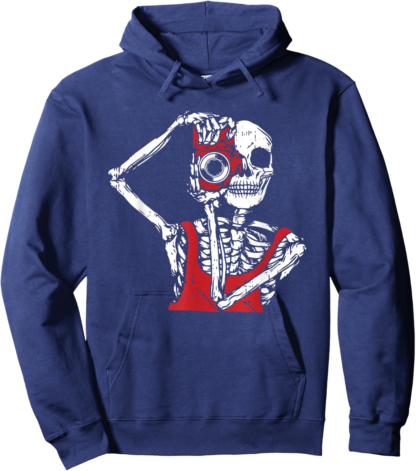 Bone Photographer Halloween Costume Skeleton Lover Hoodie - Hoodie | Navy