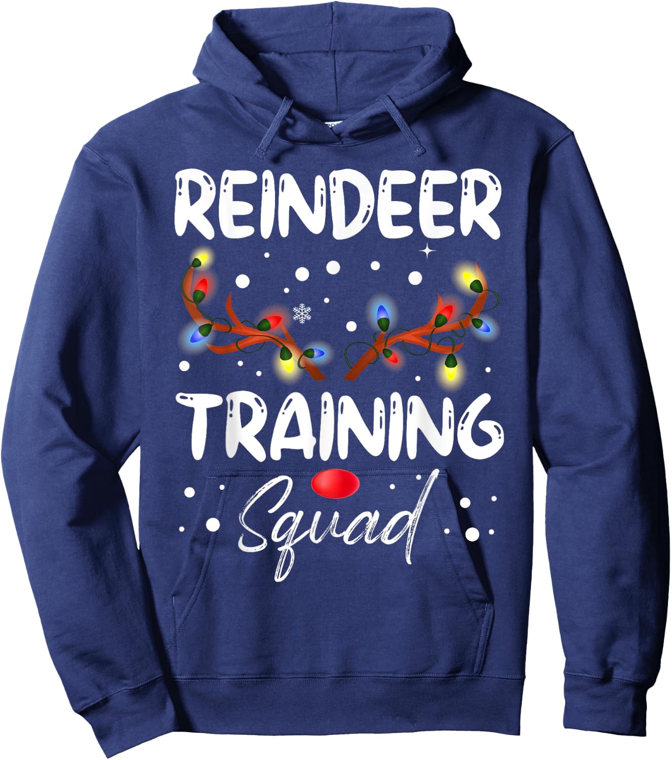 Christmas Running Reindeer Runner Training Squad Team Hoodie - Hoodie | Navy