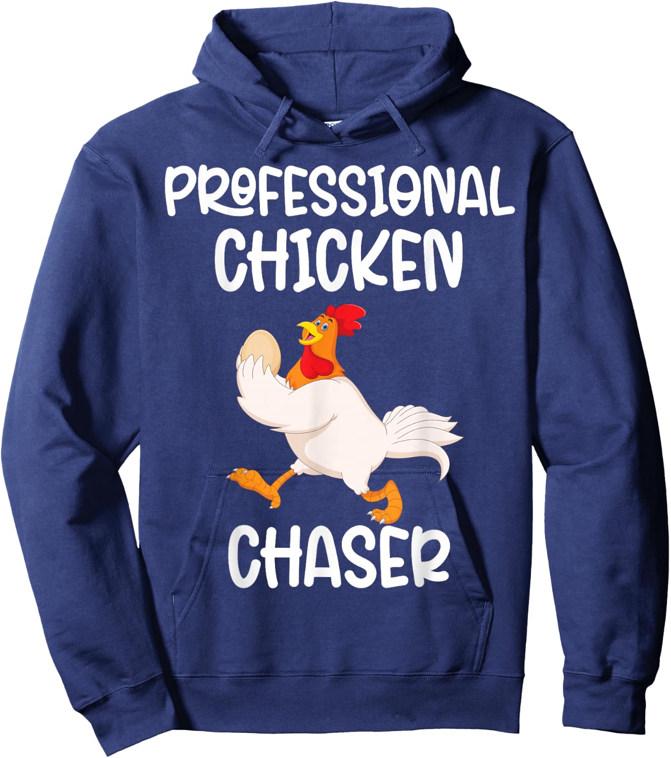 Professional Chicken Chaser Funny Farm Farmer Kids Running Hoodie - Hoodie | Navy