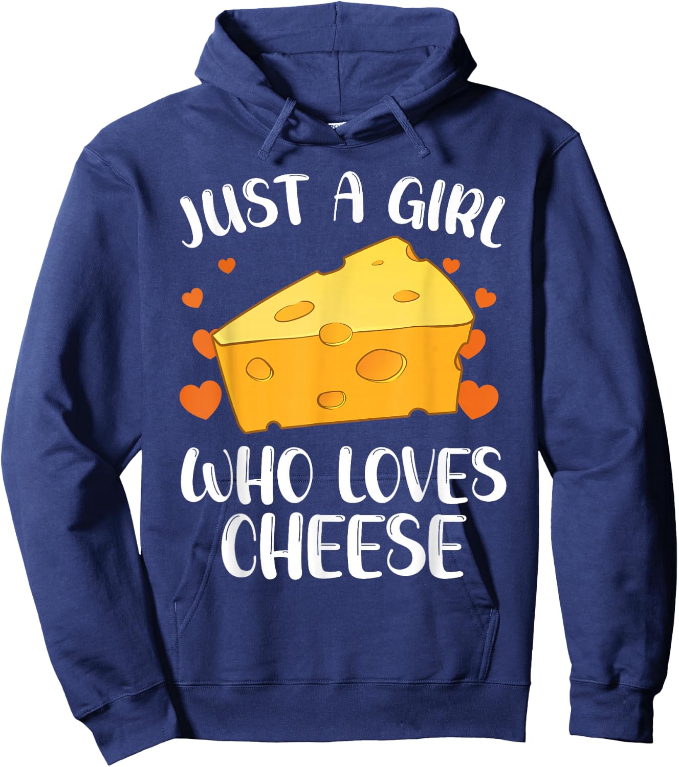Cool Cheese for Girls Women Cheese Lovers Cottage Mozzarella Hoodie - Hoodie | Navy