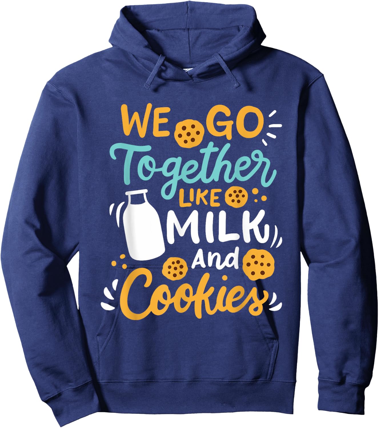 Baking Milk And Cookies Couple Hoodie - Hoodie | Navy
