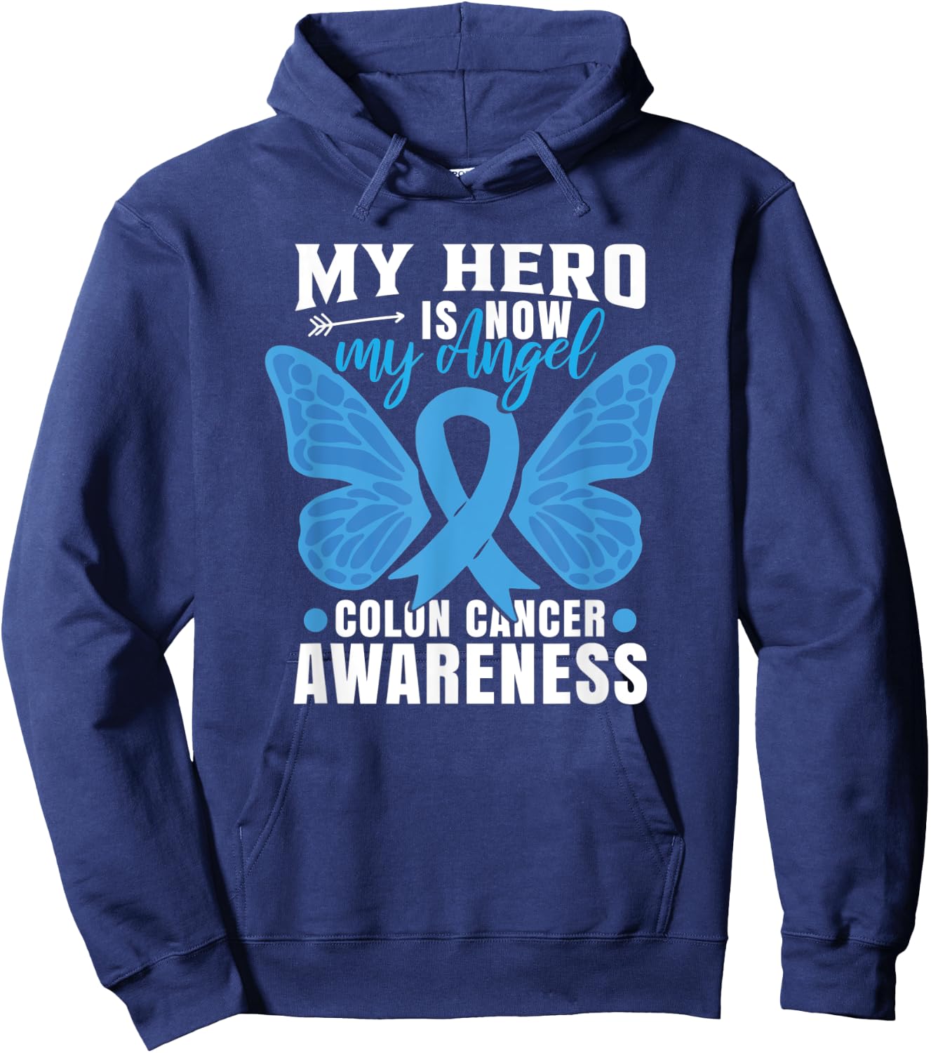 Colon Cancer Awareness Month CRC Colonscopy Cancer Hoodie - Hoodie | Navy