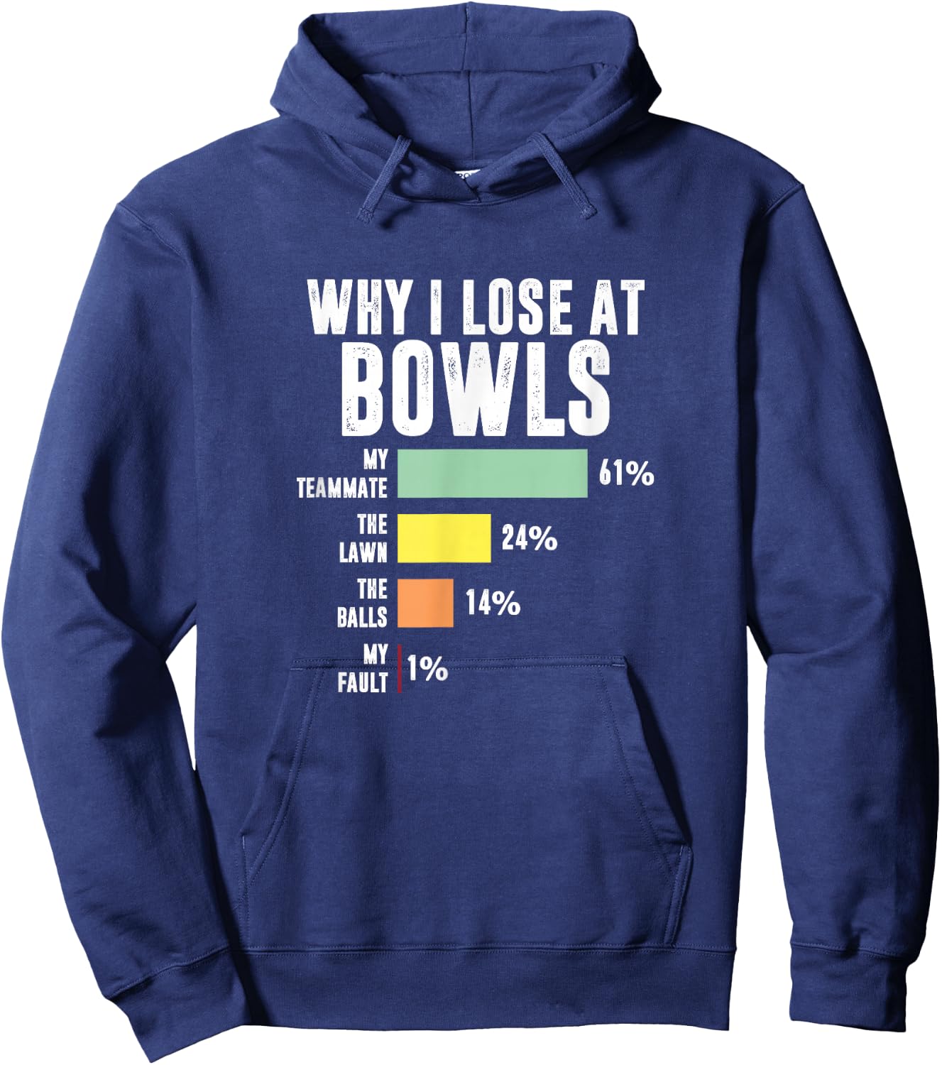 Why I Lose At Bowls, Funny Lawn Bowling Hoodie - Hoodie | Navy