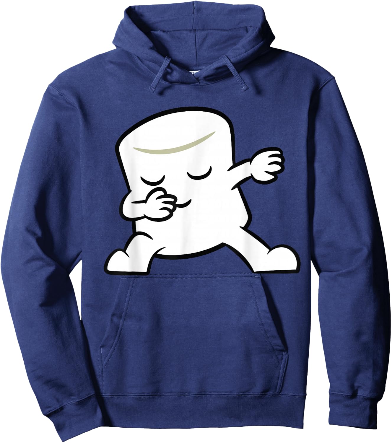 Cute Dabbing Marshmallow Campfire Kawaii Marshmallow Hoodie - Hoodie | Navy