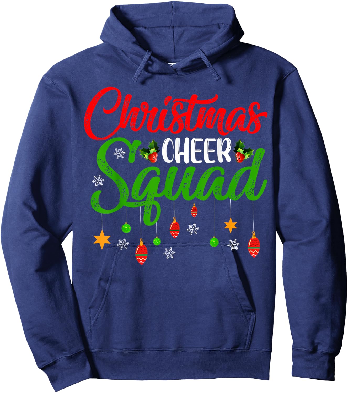 Cheerleading Sports Lover Christmas Cheer Squad Hoodie - Hoodie | Navy