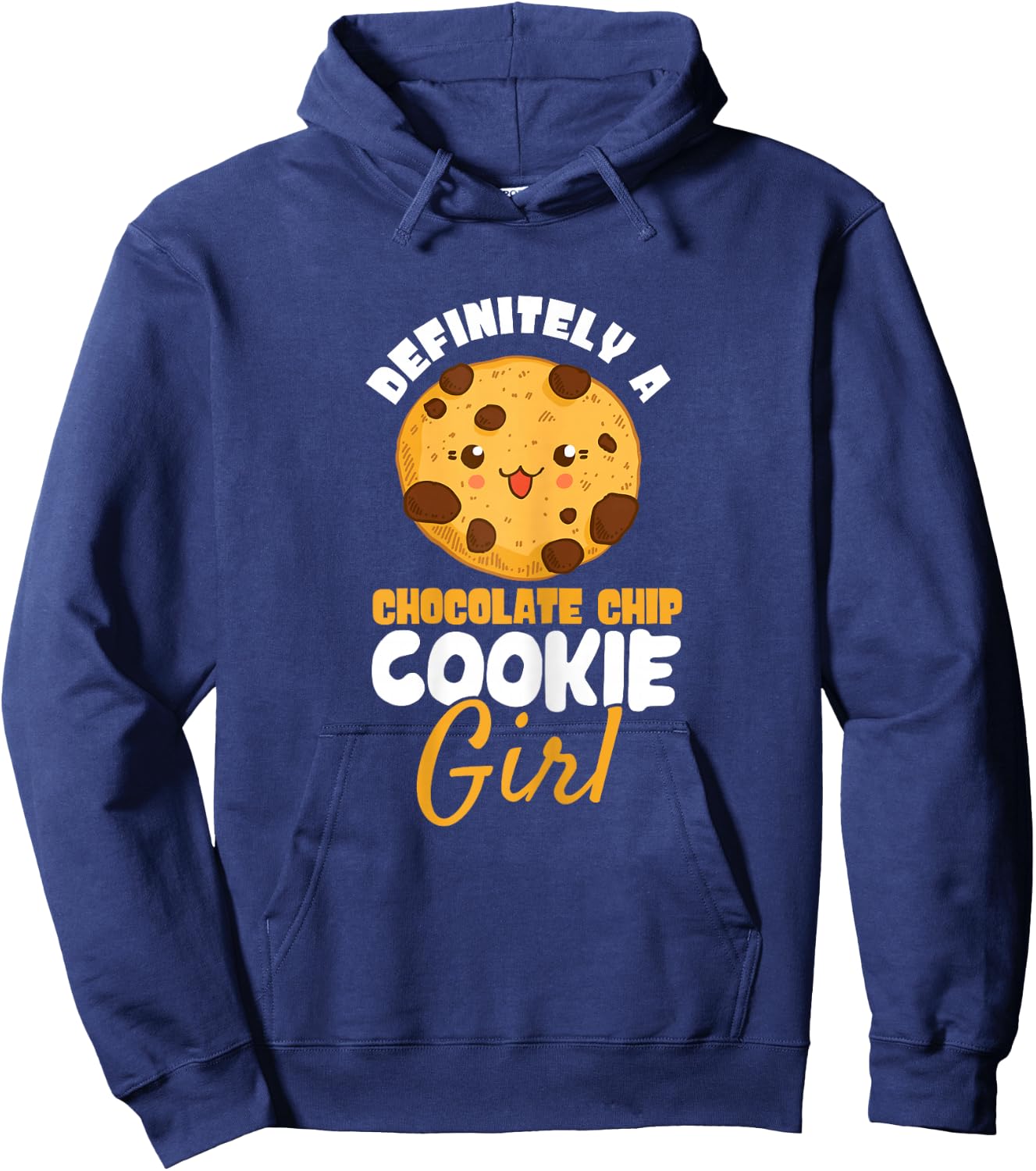 A Chocolate Chip Cookie Girl Baking Chocolate Cookie Hoodie - Hoodie | Navy