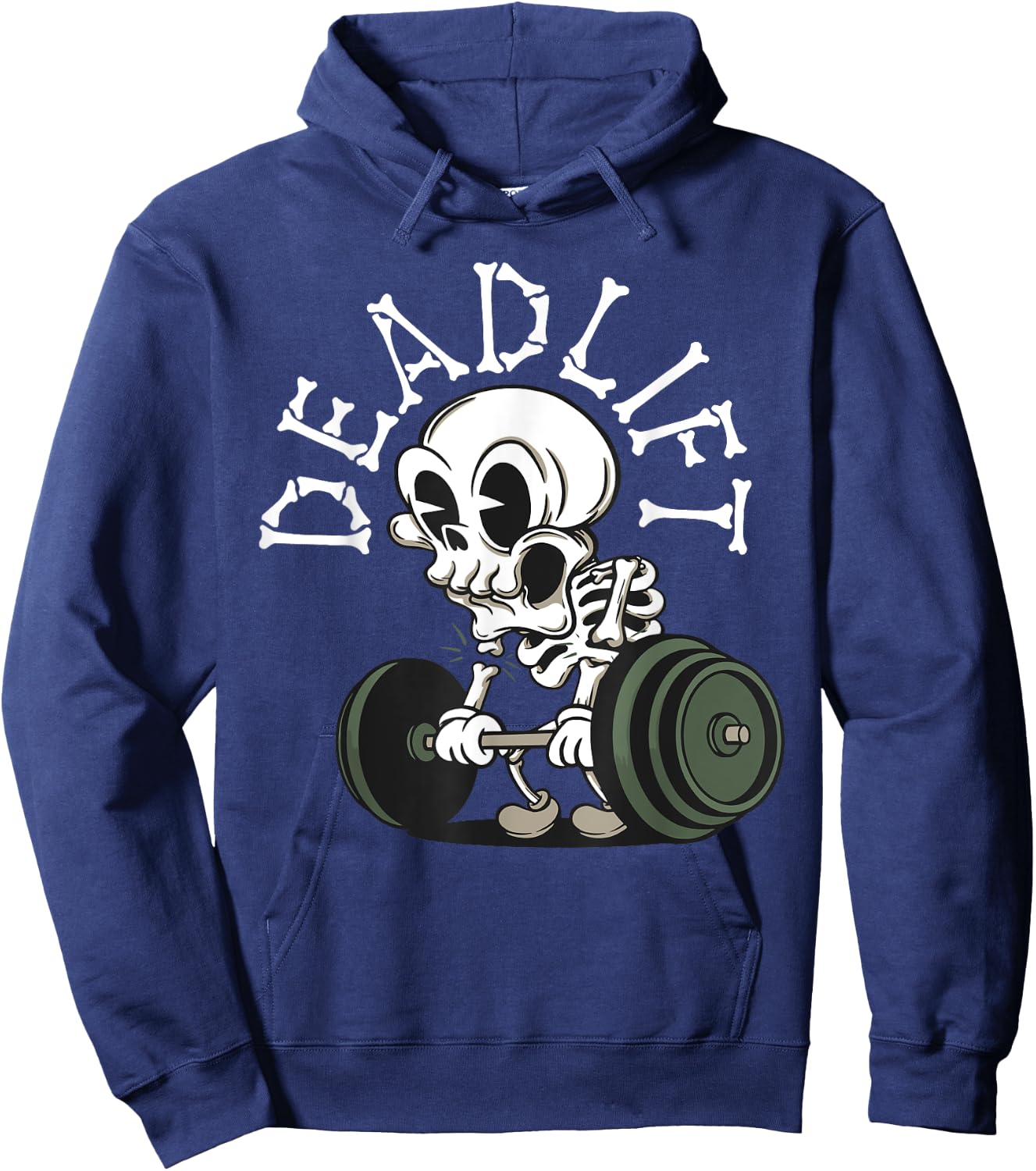 Deadlift Funny Halloween Skeleton Weight Lifting Workout Men Hoodie - Hoodie | Navy