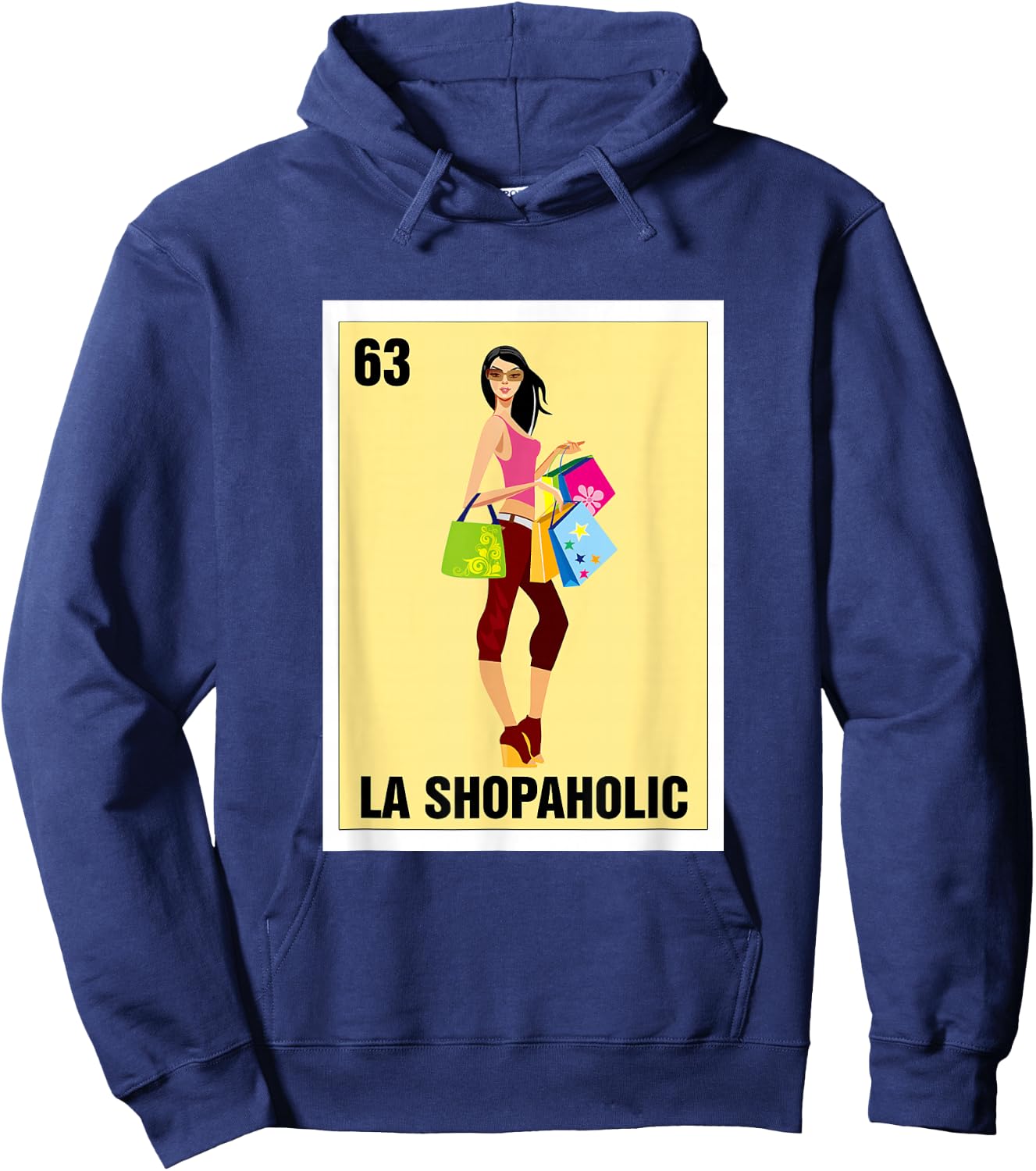 La Shopaholic Mexican Bingo Card Game Shopping Lover Shop Hoodie - Hoodie | Navy