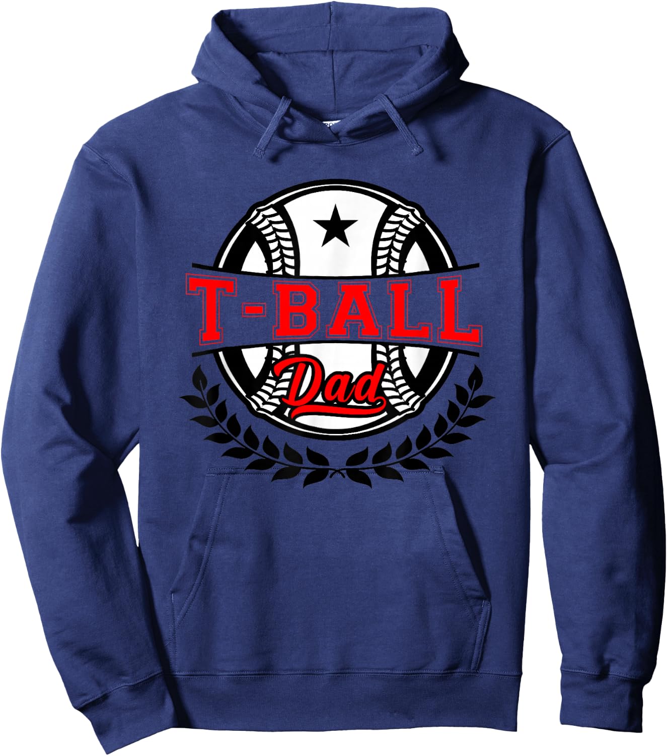 TBall Dad Ball Daddy Fathers Day Funny Fathers Day Hoodie - Hoodie | Navy