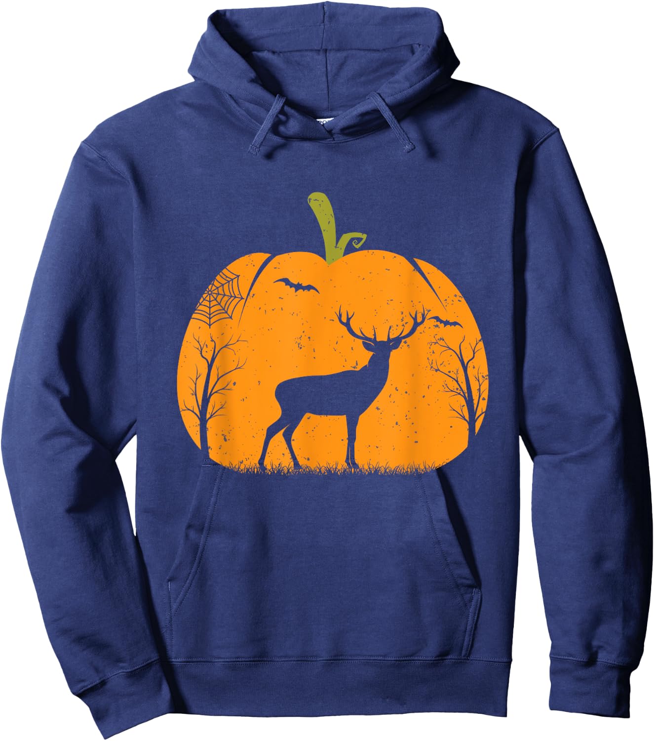 Deer Halloween Costume Hunting Pumpkin Deer Lovers Hoodie - Hoodie | Navy