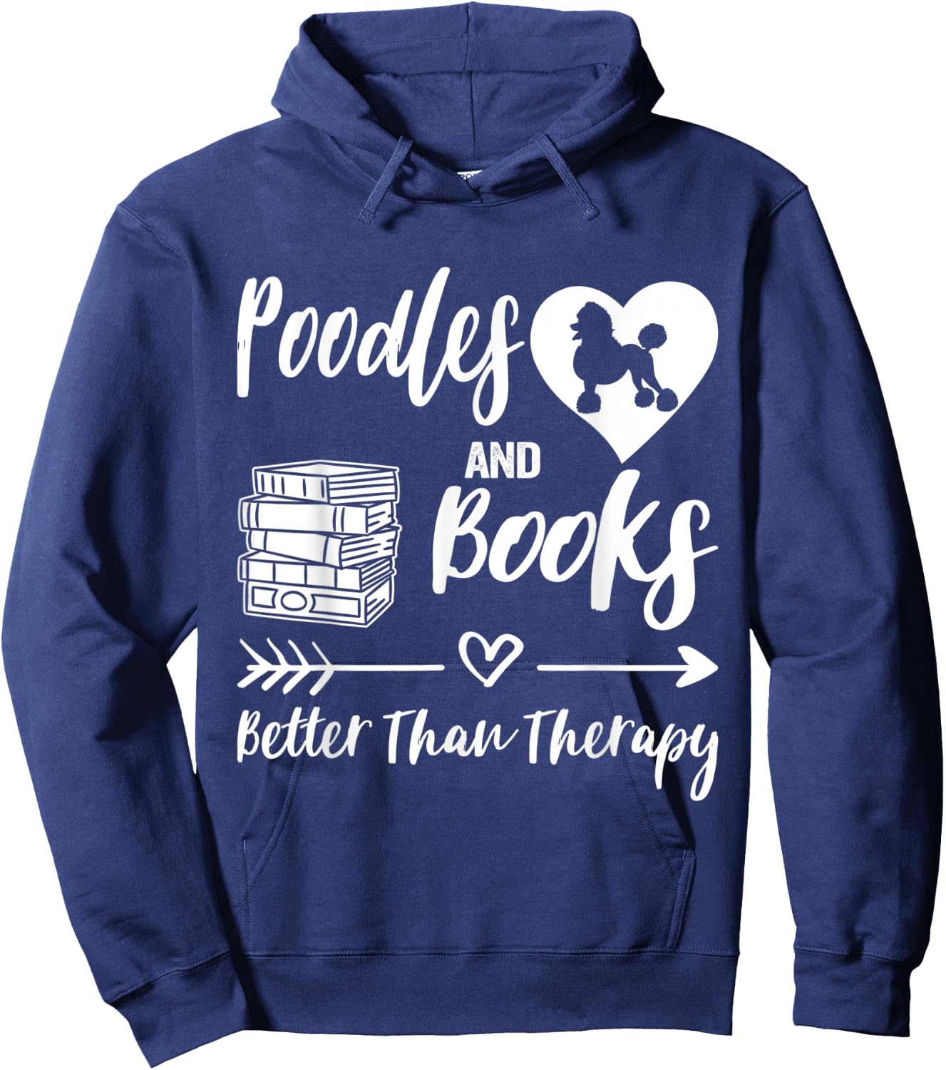 Poodle And Books Poodle Mom Poodle Dad Reading Hoodie - Hoodie | Navy