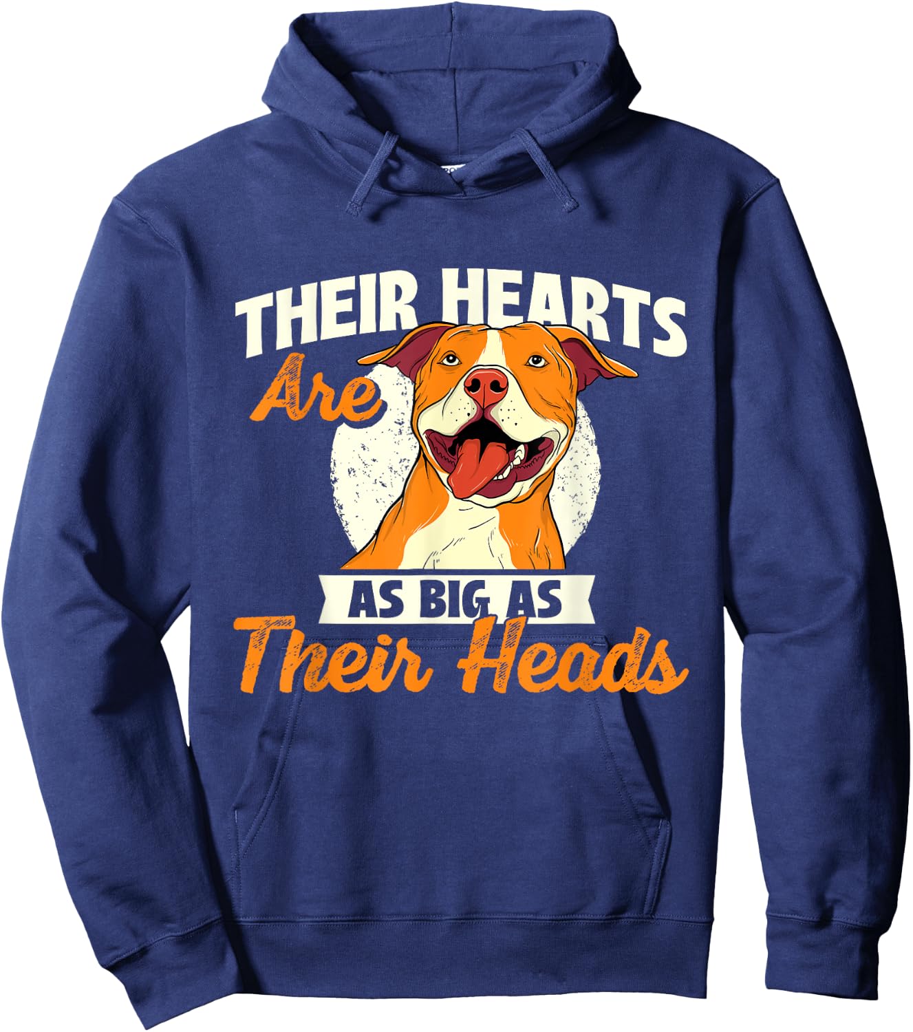 Their Hearts Are As Big As Their Heads - Pitbull Dog Owner Women Kids Hoodie - Hoodie | Navy