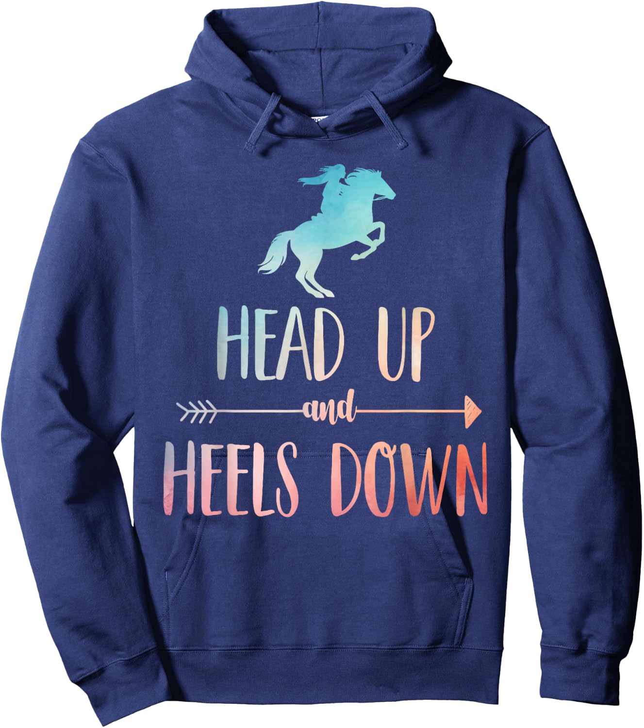 Horse Riding Art Girls Horseback Lover Equestrian Hoodie - Hoodie | Navy