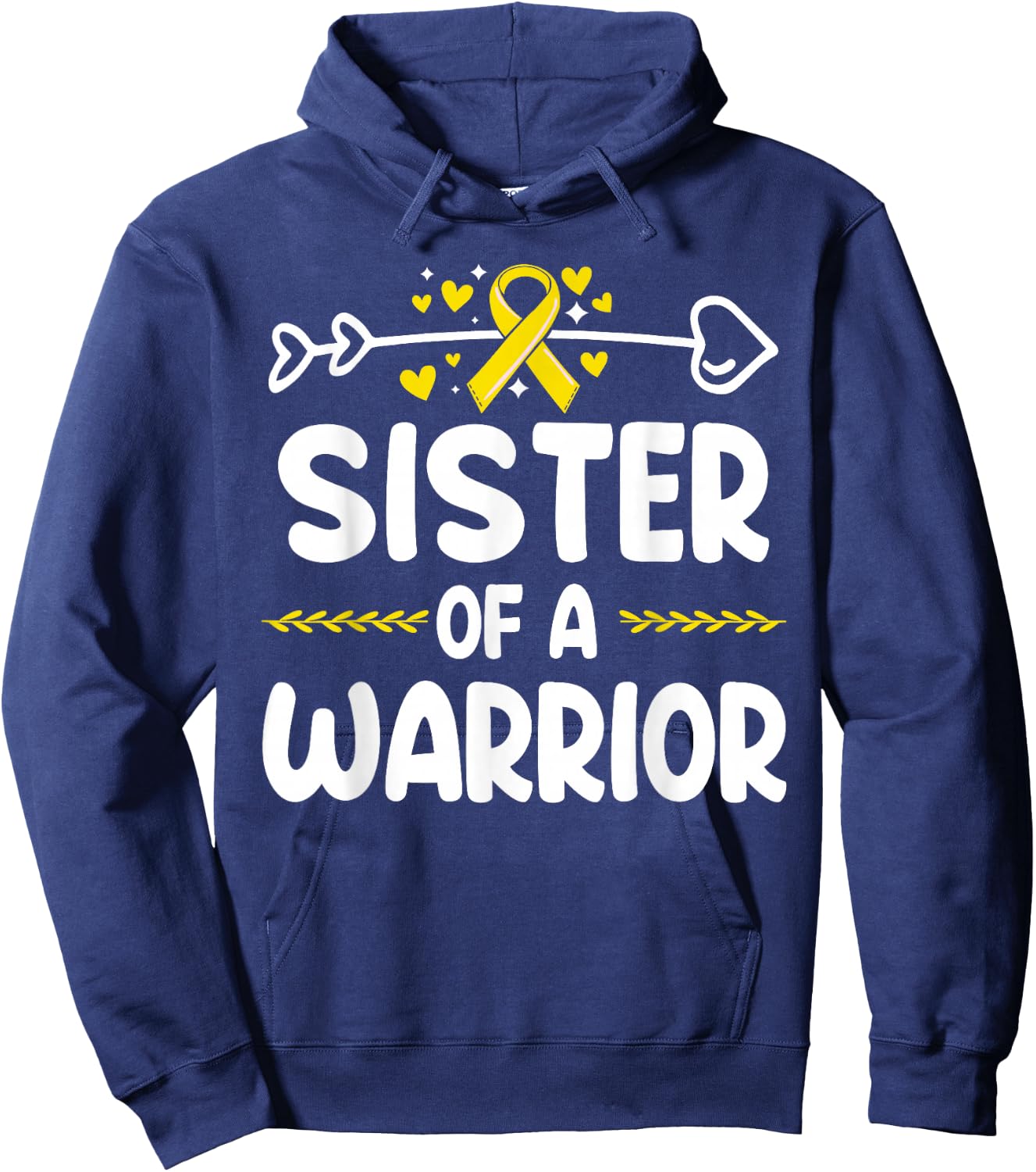 Sister of a Warrior Shirts Bone Cancer Awareness Hoodie - Hoodie | Navy