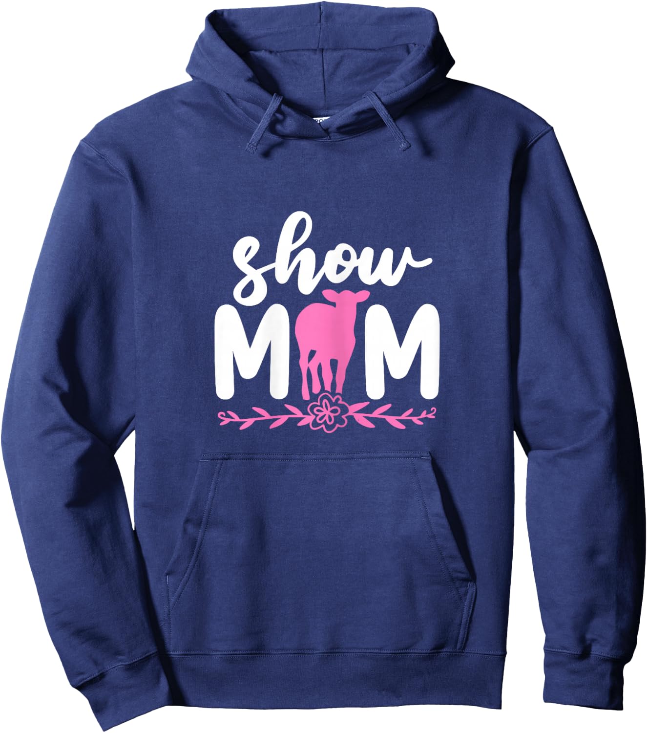 Show Mom Cow Cattle Livestock Showing Mother Farmer Hoodie - Hoodie | Navy