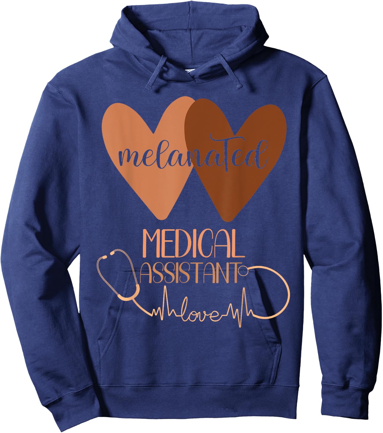 Medical Assistant Black History Month Women Afro American Hoodie - Hoodie | Navy