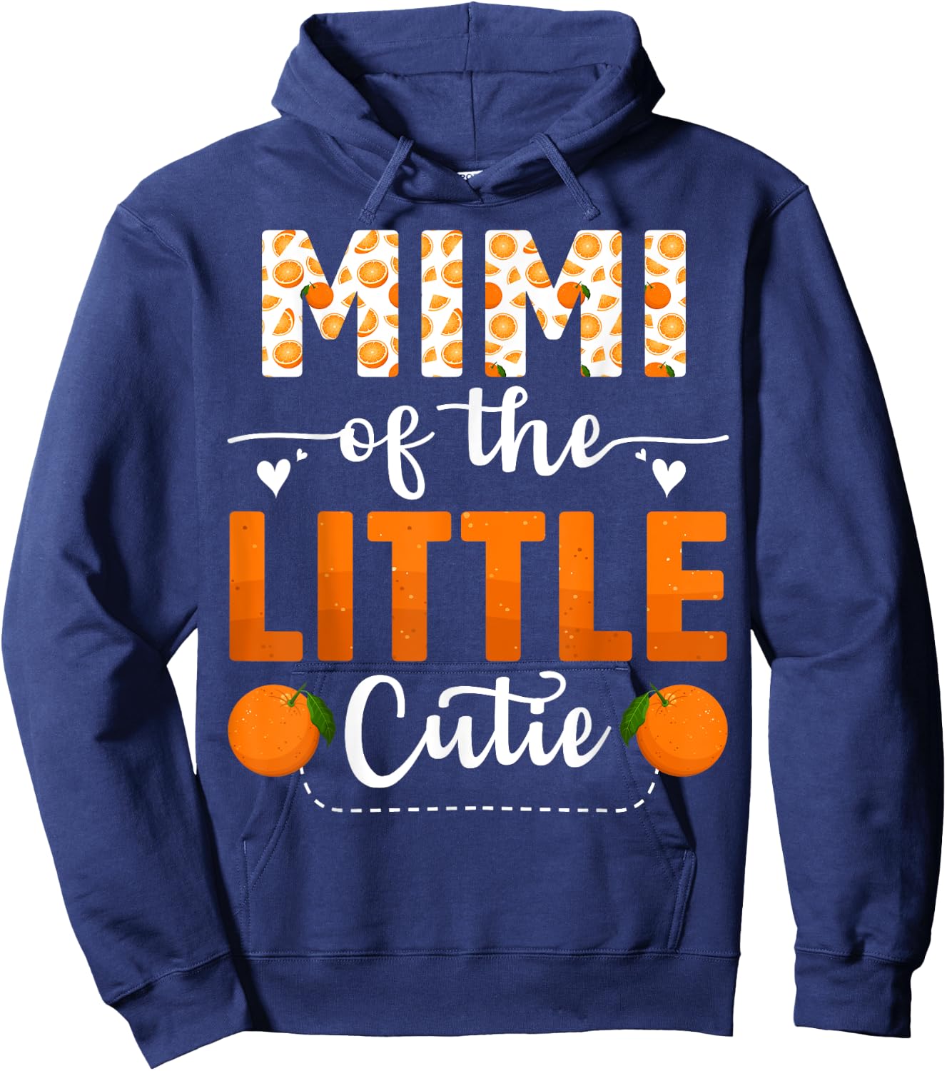 Mimi Of The Little Cutie Orange Clementine Birthday Party Hoodie - Hoodie | Navy