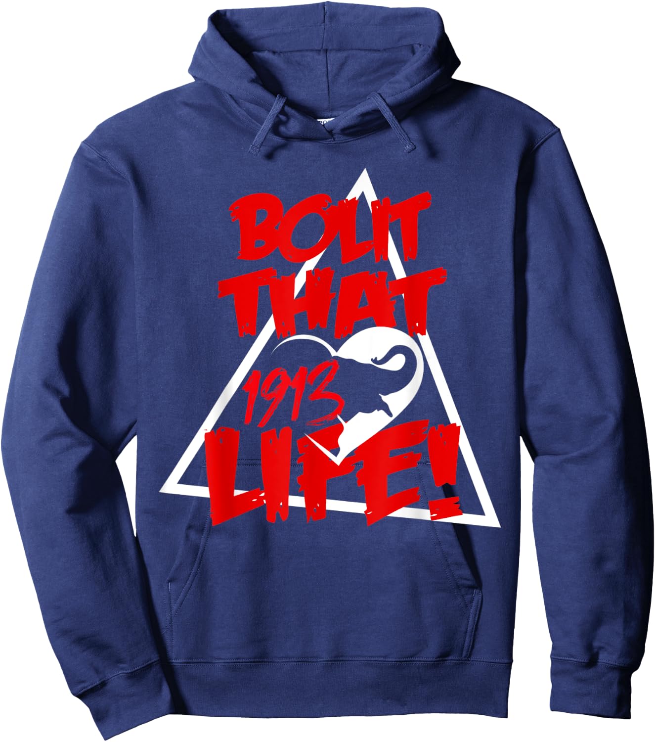 Bout That Graffiti Style Elephant and Heart Life Hoodie - Hoodie | Navy