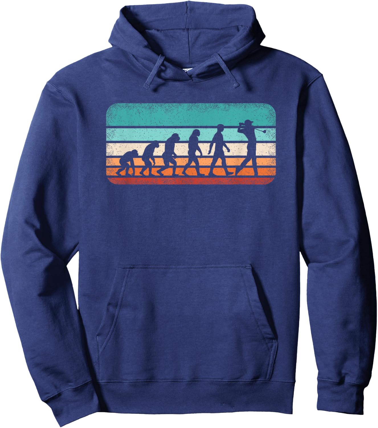 Funny Golf Evolution Retro Golf Lover Vintage Men Boys Hoodie - Hoodie | Navy