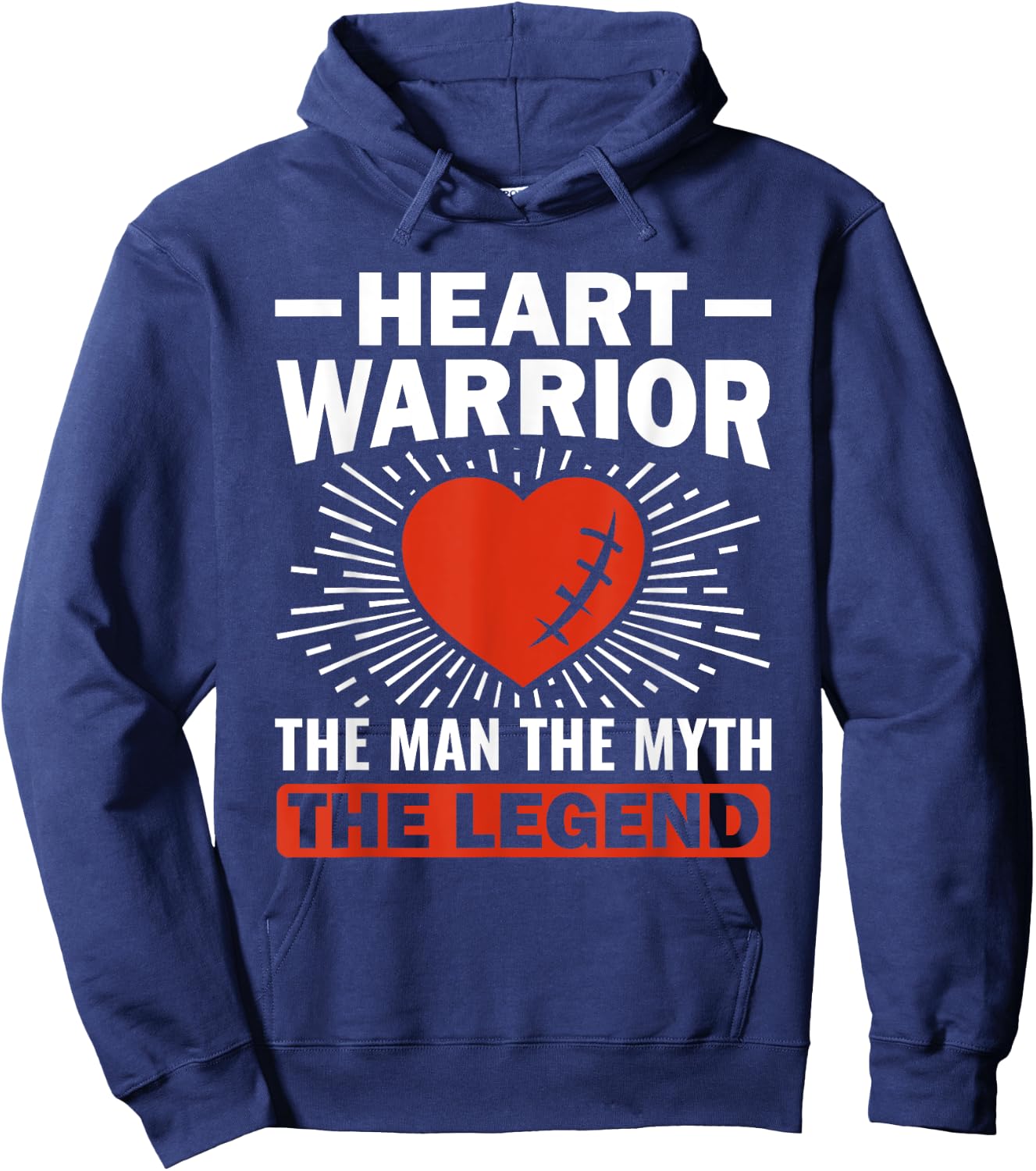 Heart Warrior The Man The Myth - Bypass Heart Defect Hoodie - Hoodie | Navy