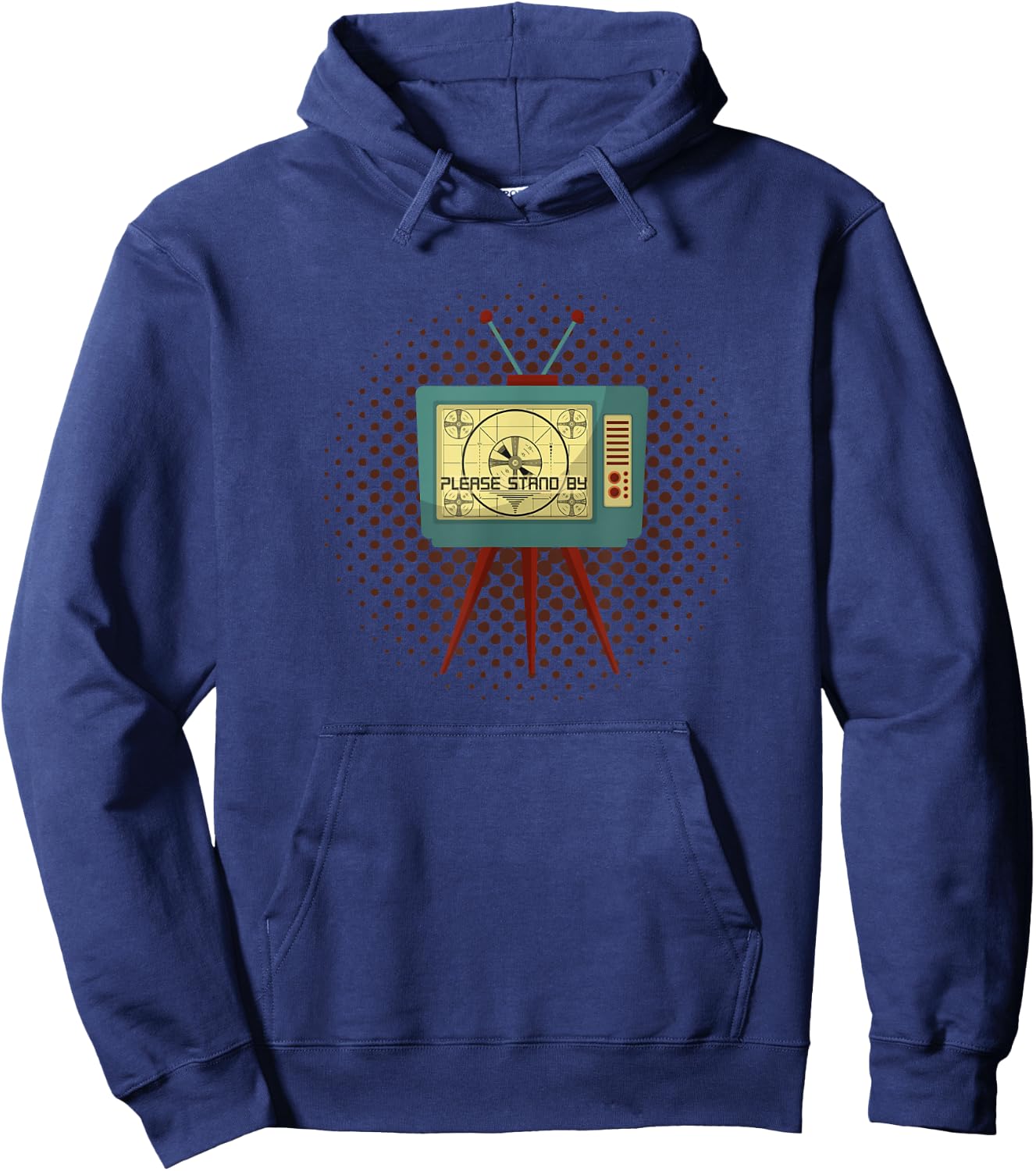 Please Stand By 50s 60s Television Retro Vintage Funny TV Hoodie - Hoodie | Navy