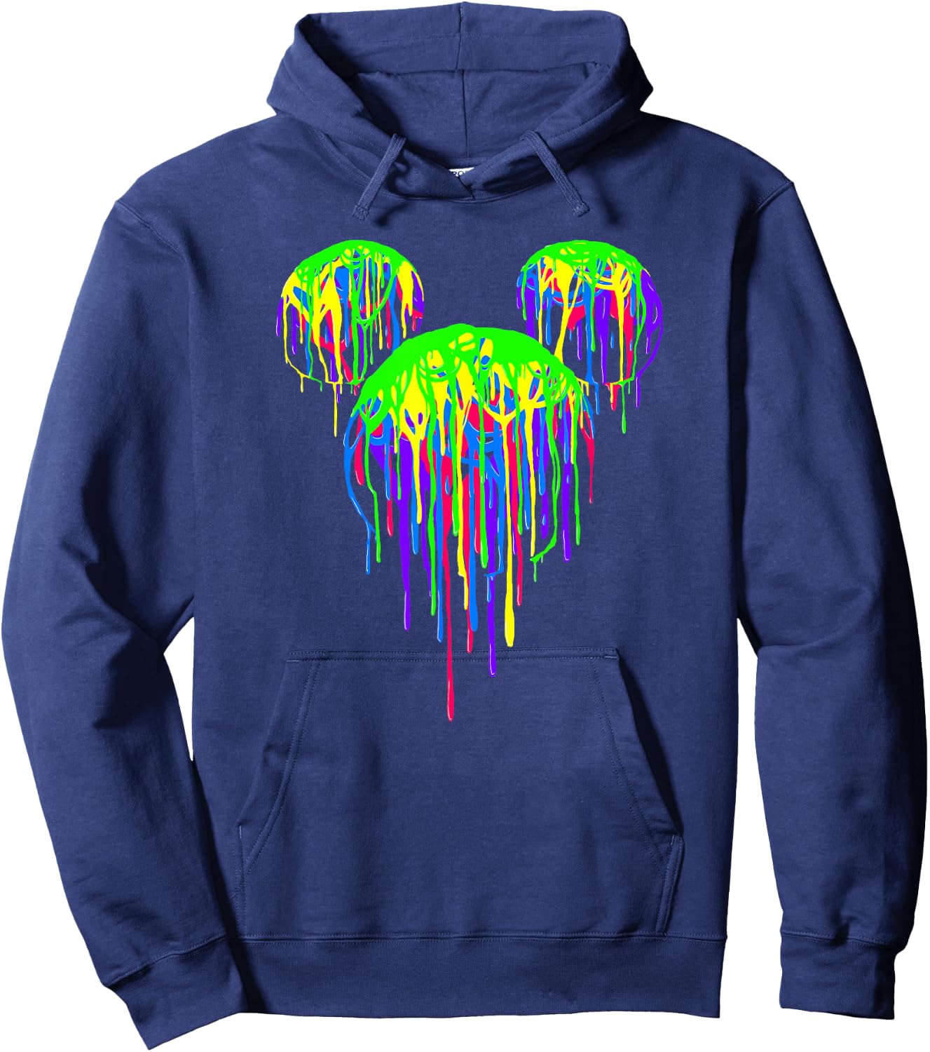Disney Mickey and Friends Dripping Paint Mickey Silhouette Hoodie - Hoodie | Navy