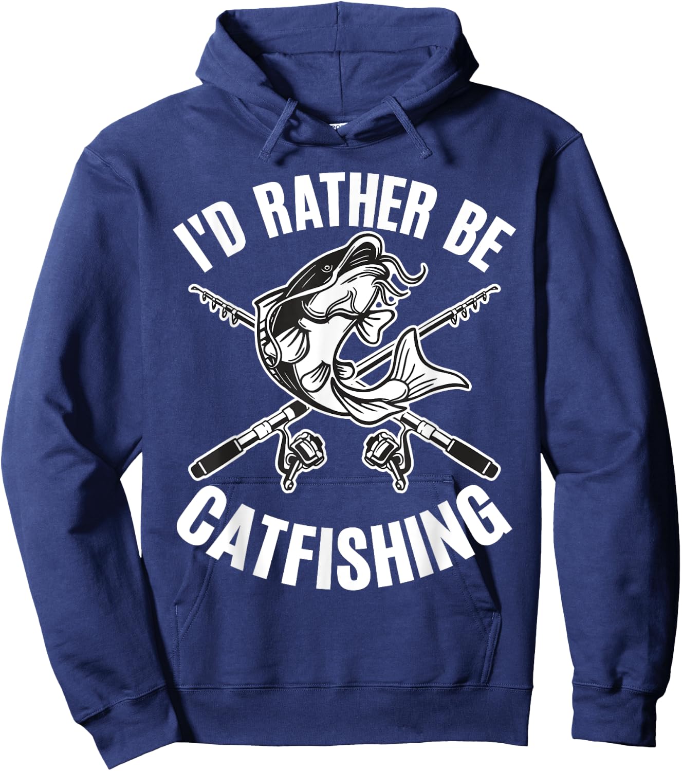 Id Rather Be Catfishing Catfish Angler Noodler Fisherman Mir Hoodie - Hoodie | Navy
