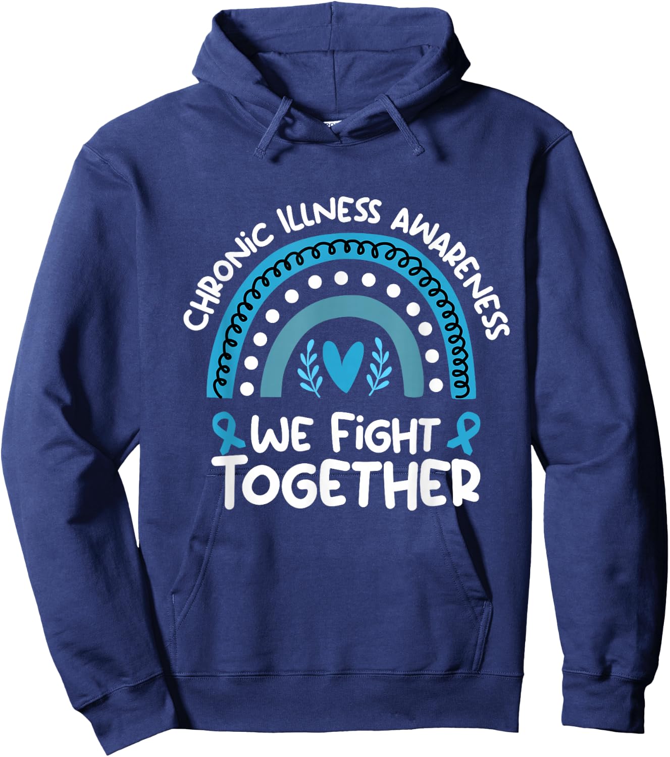 We Fight Together Chronic Illness Awareness Chronic Illness Hoodie - Hoodie | Navy