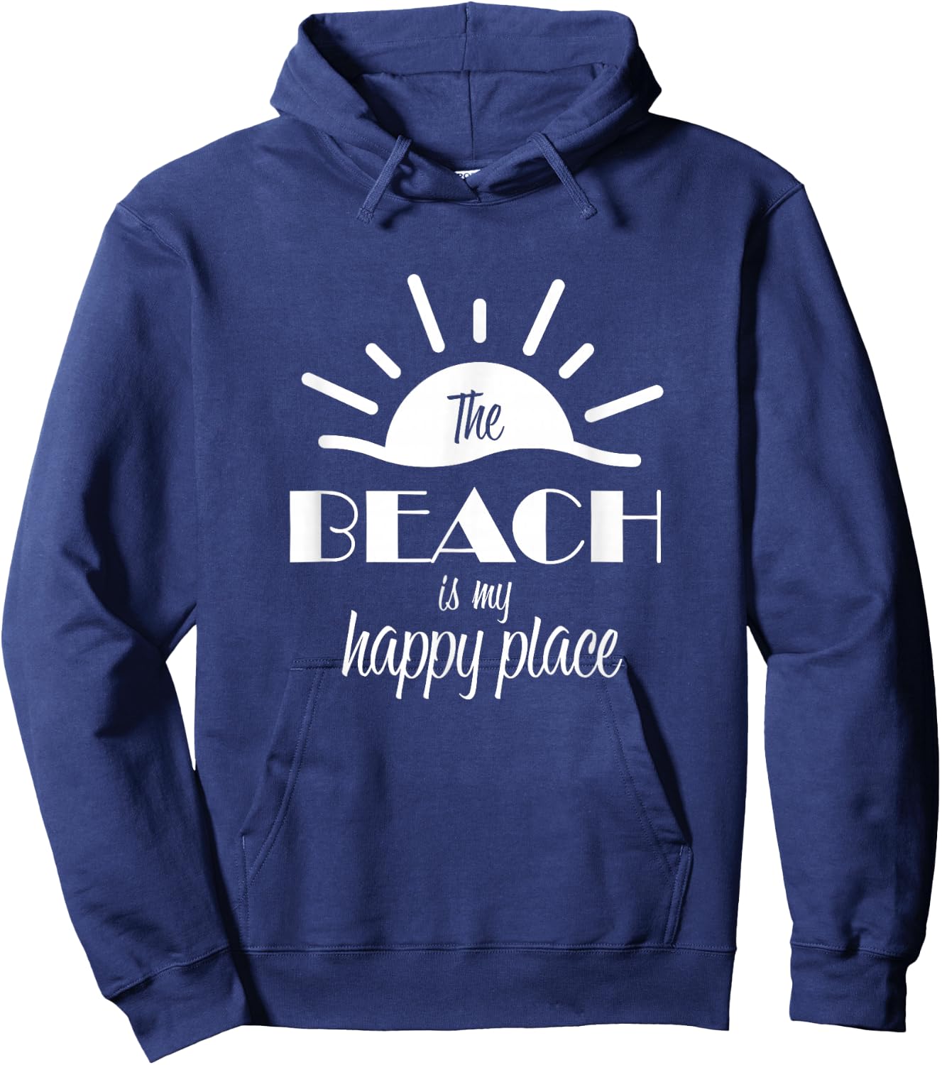 The Beach is My Happy Place Hoodie - Hoodie | Navy