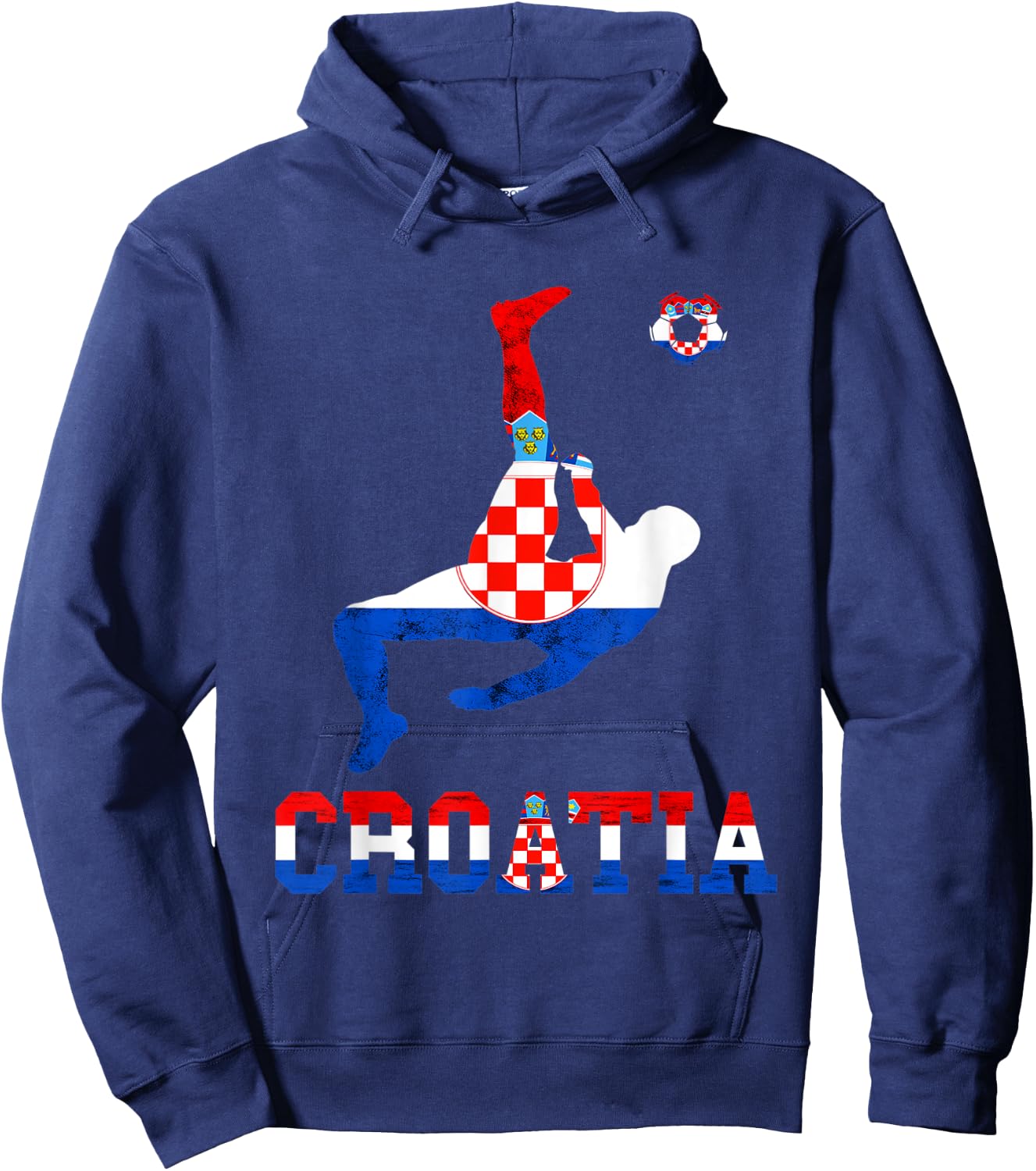 Croatian Pride Hrvatska Soccer Team Croatian Soccer Croatia Hoodie - Hoodie | Navy