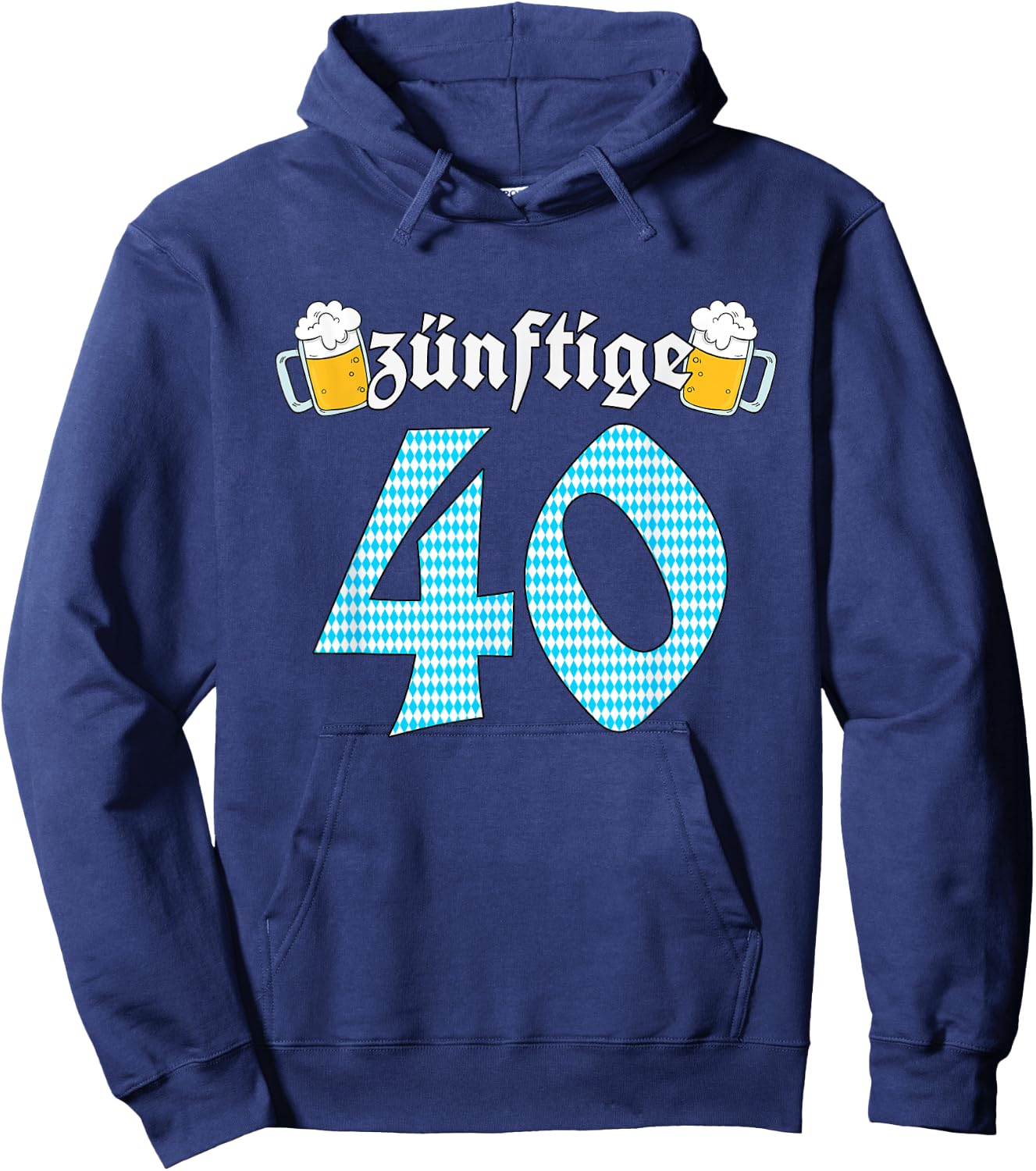 Zünftige 40 October Gift 40th Birthday Oktoberfest Hoodie - Hoodie | Navy