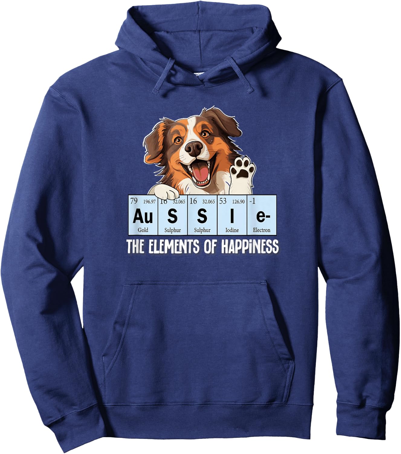 Kids Funny Elements Happiness Red Aussie Lover Hoodie - Hoodie | Navy