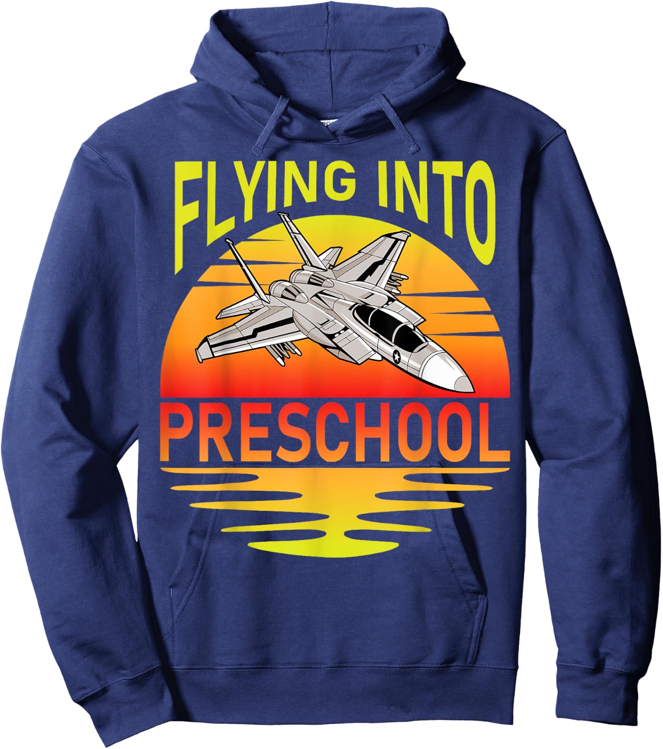 Flying Into Preschool Airplane Teacher Back To School Men Women Kids Hoodie - Hoodie | Navy