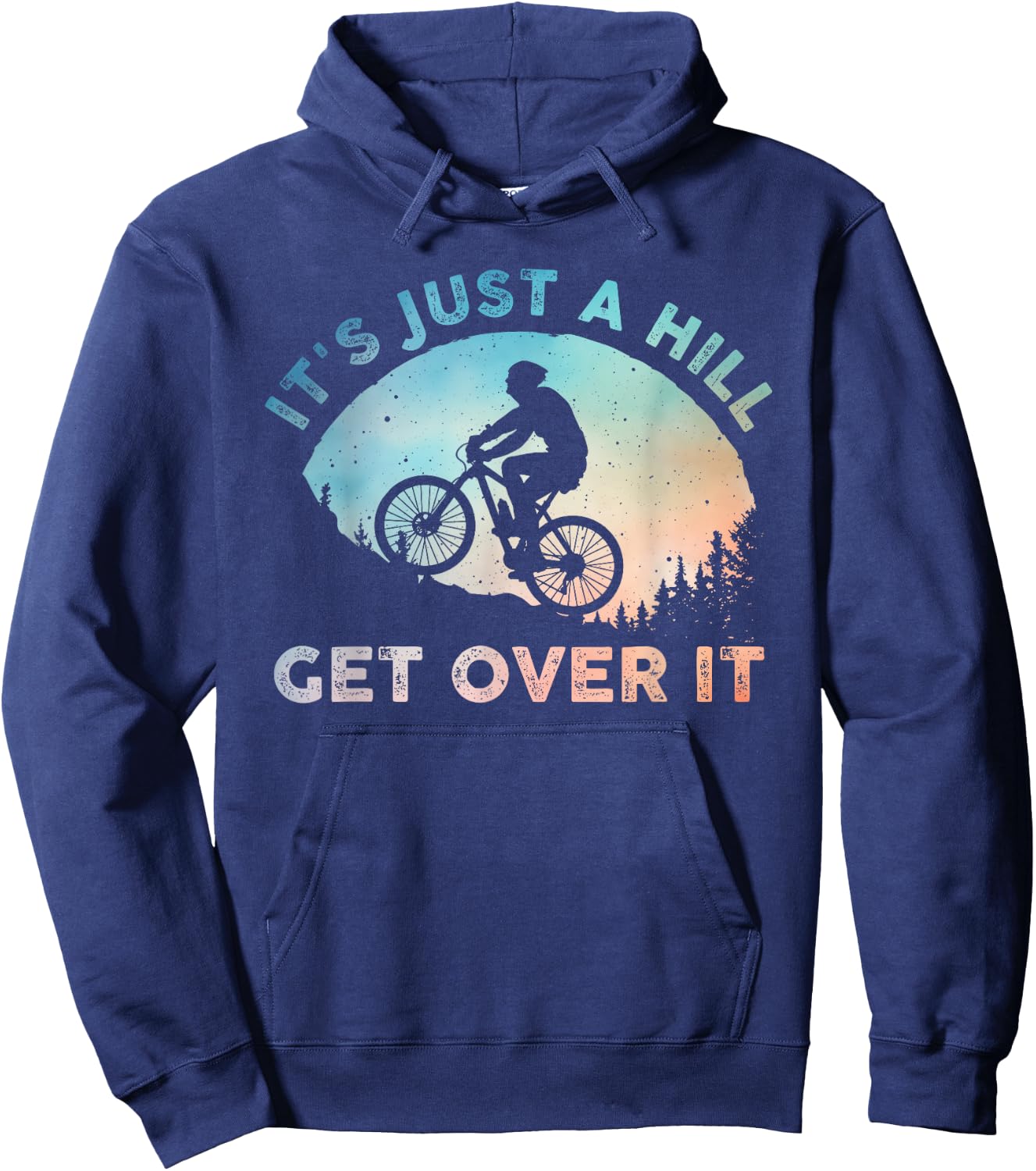 Funny Mountain Biking Art Women Trail Ride Lover MTB Hoodie - Hoodie | Navy